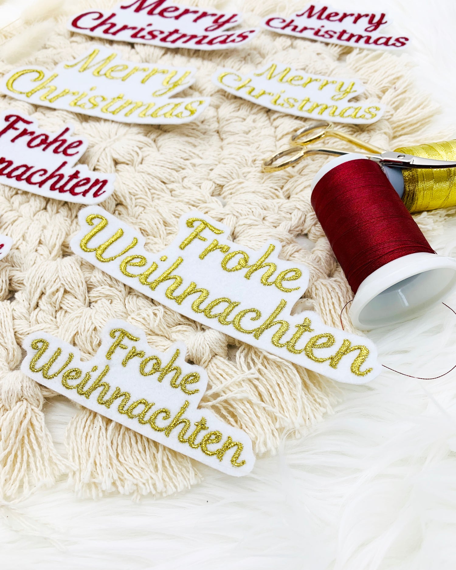 Applikation "Frohe Weihnachten"