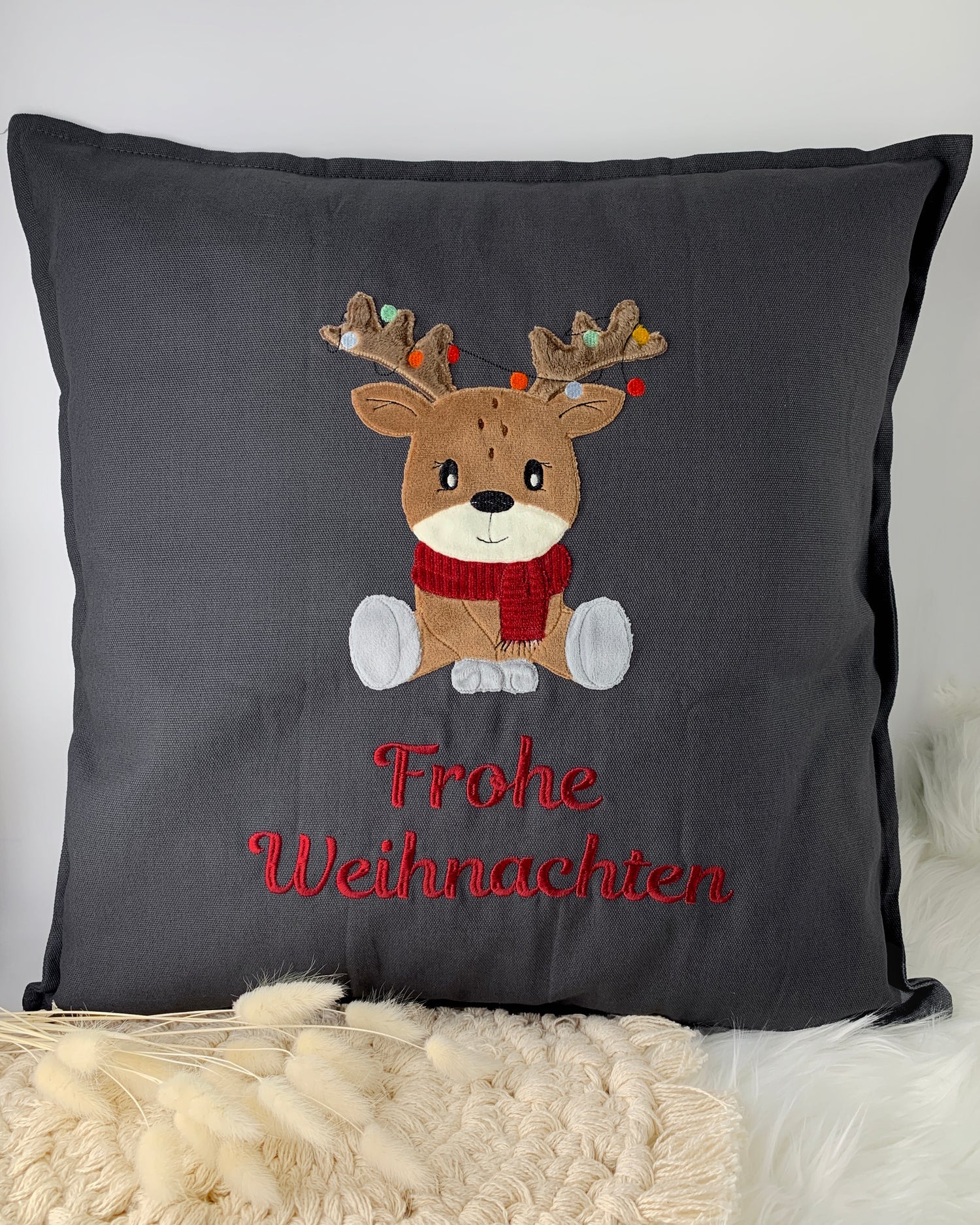 personalisiertes Kissen mit Elch "Emil"