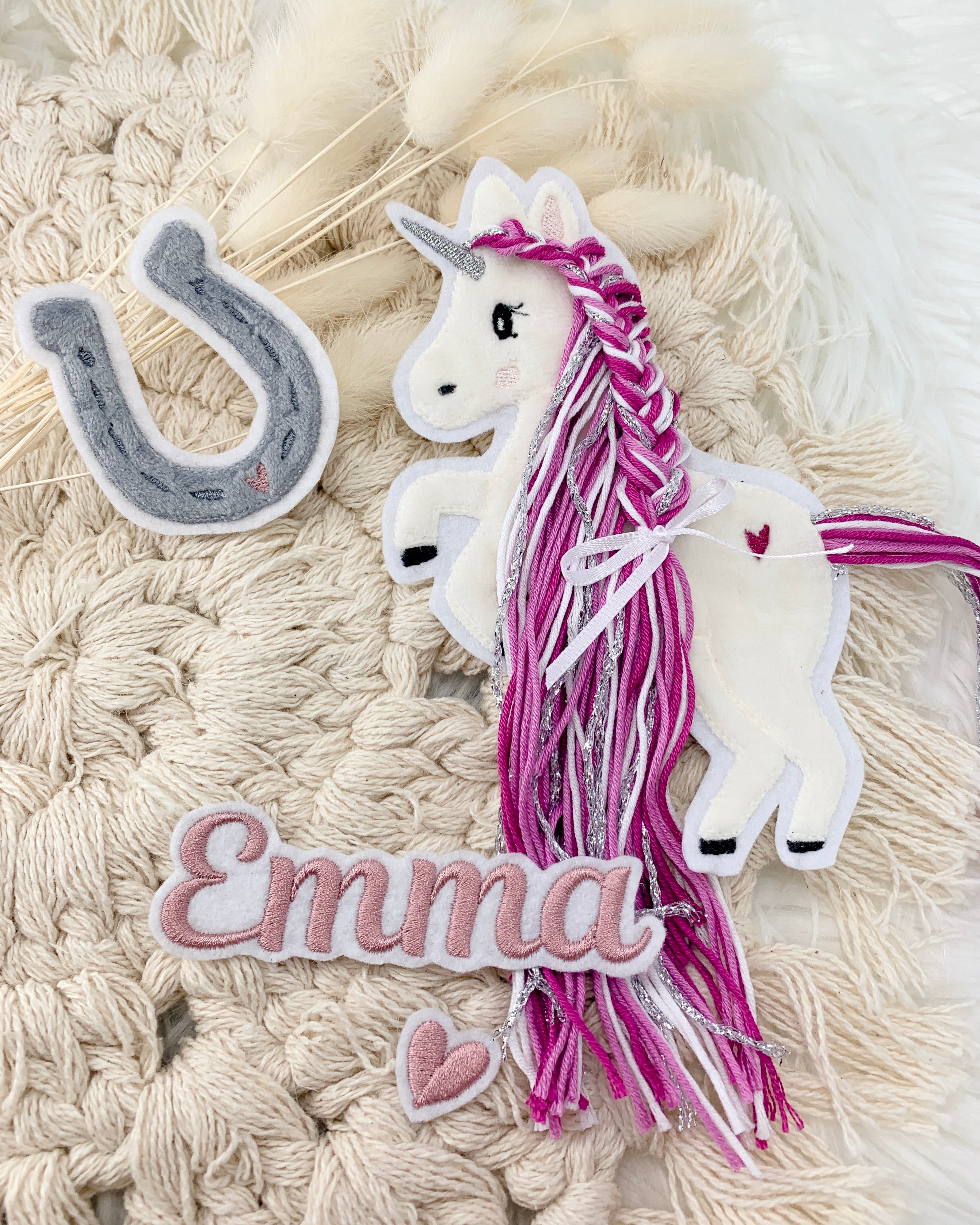 Applikation Einhorn "Ella" - Pink