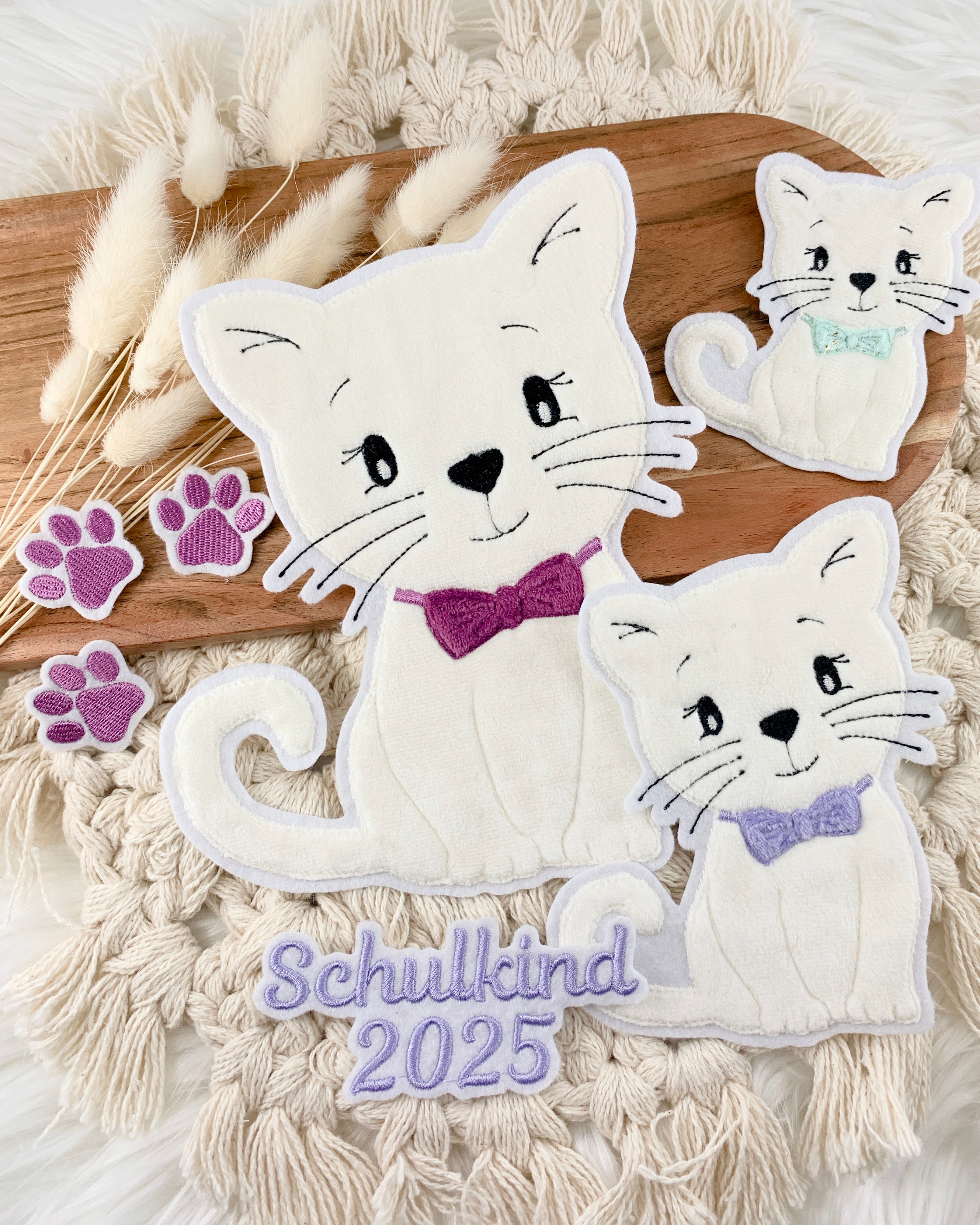 Patch Katzen weiß mit Pfoten