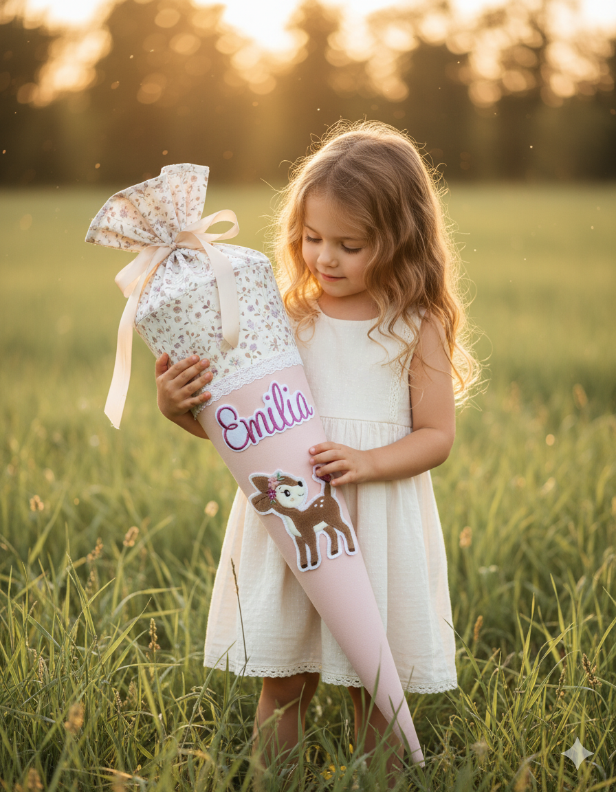 Applikation Rehkitz "Rita" im Kranz