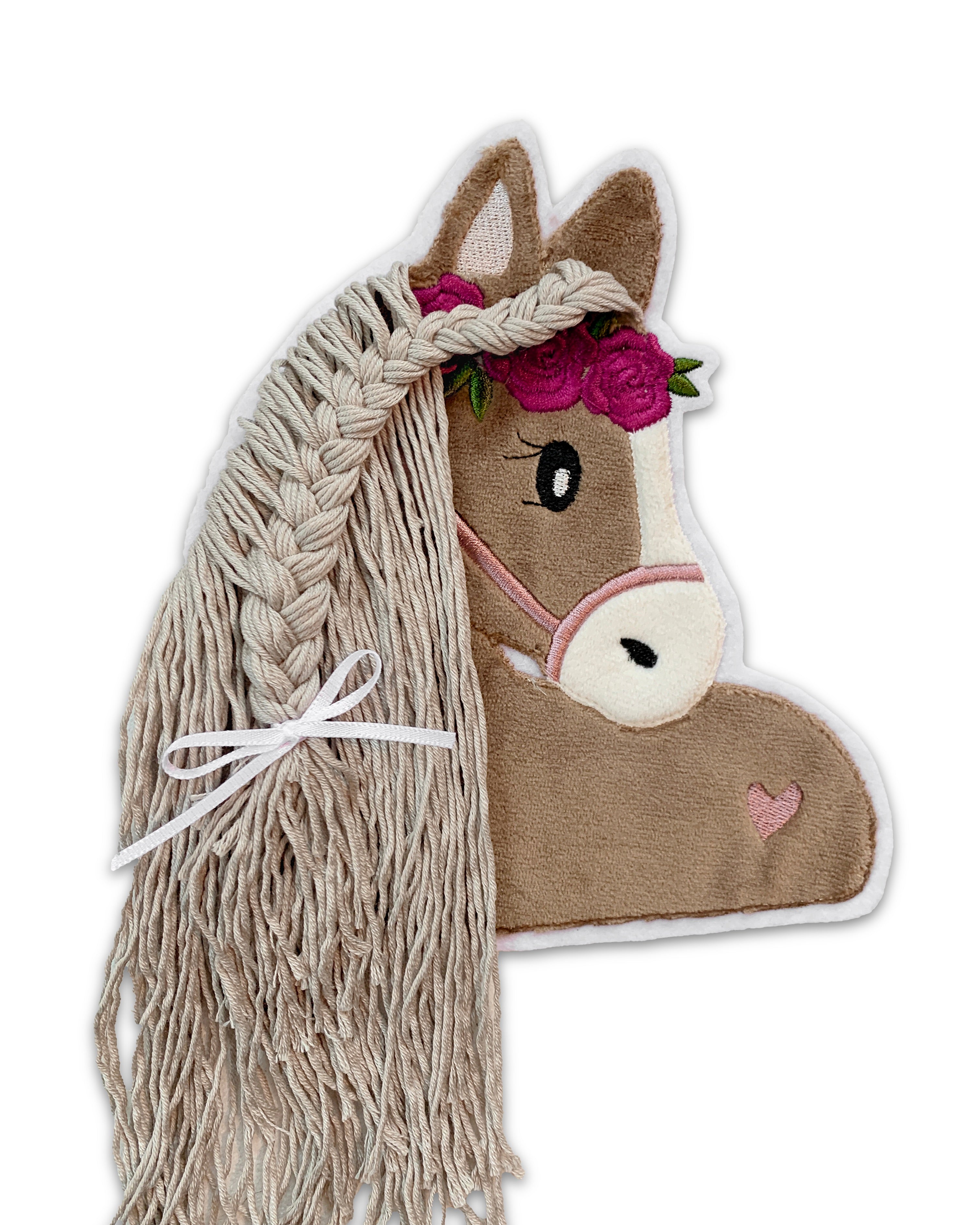Applikation Pferd mit Wollmähne
