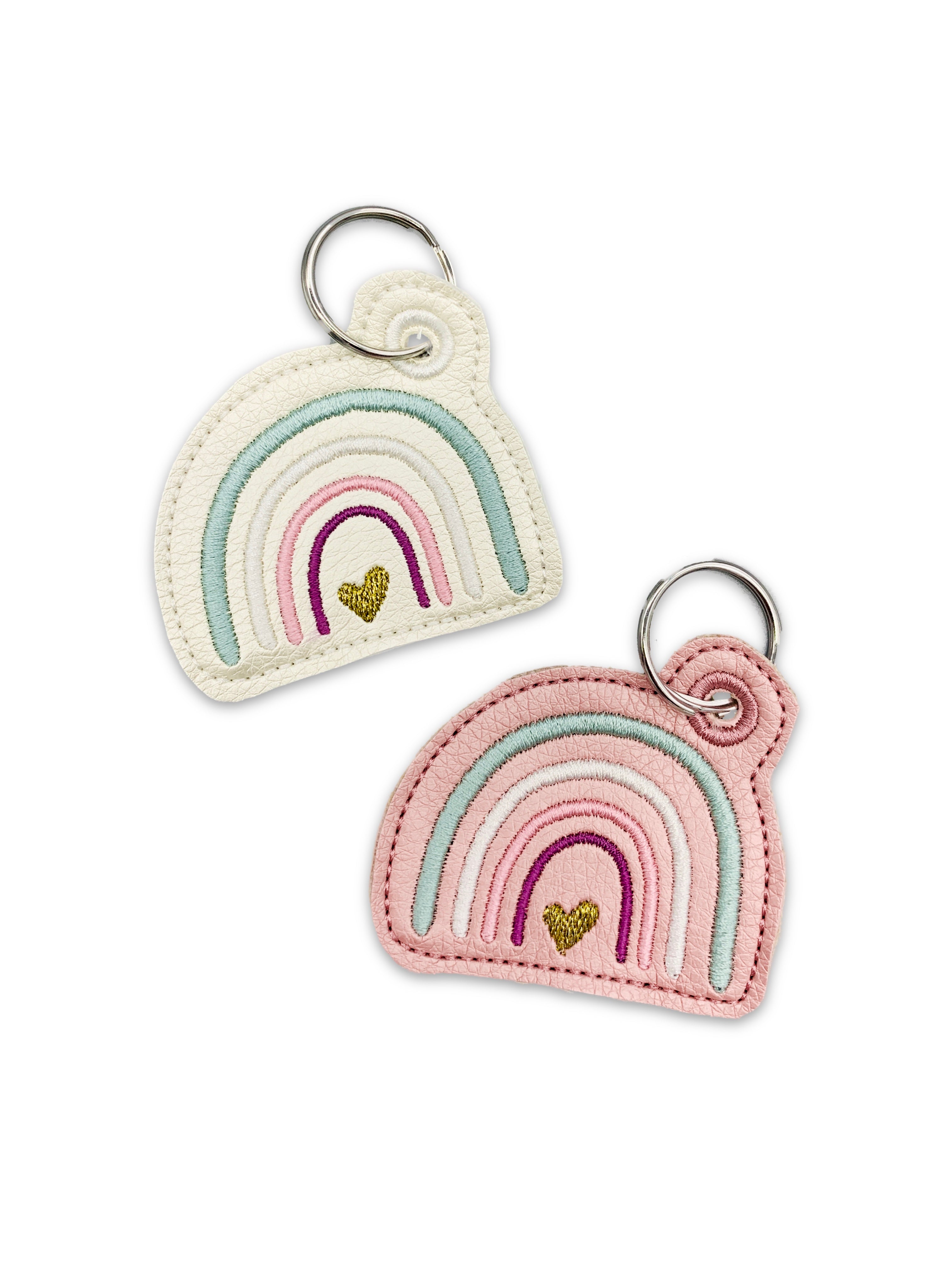 Schlüsselanhänger Regenbogen "Rosa"