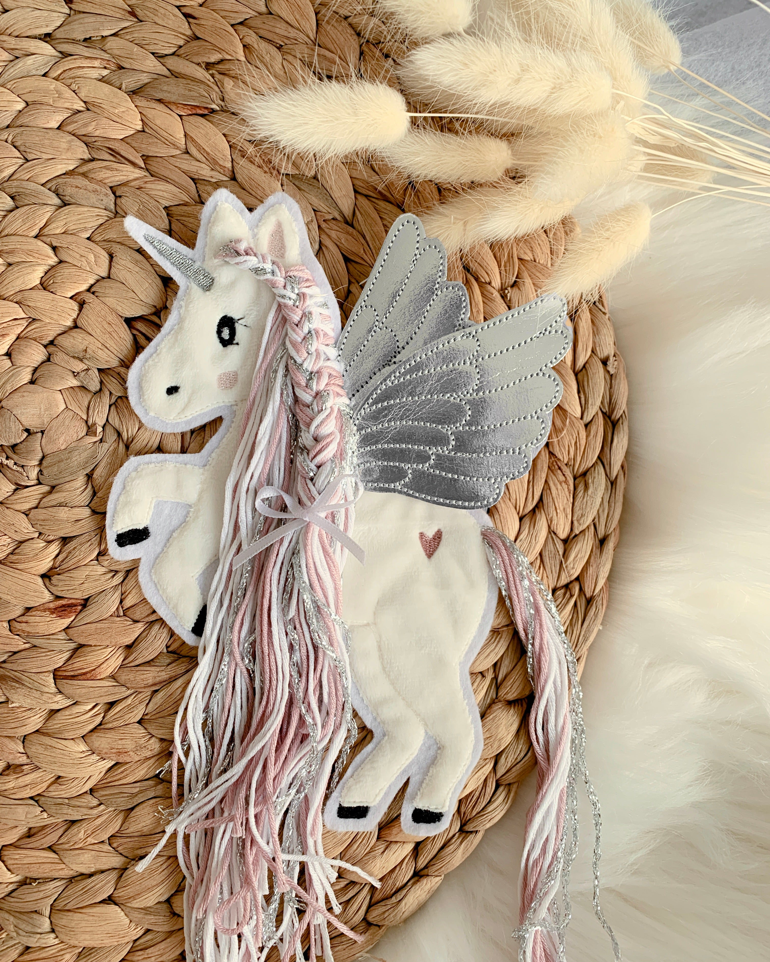 Patch Schultüte
Pegasus Silber Rosa