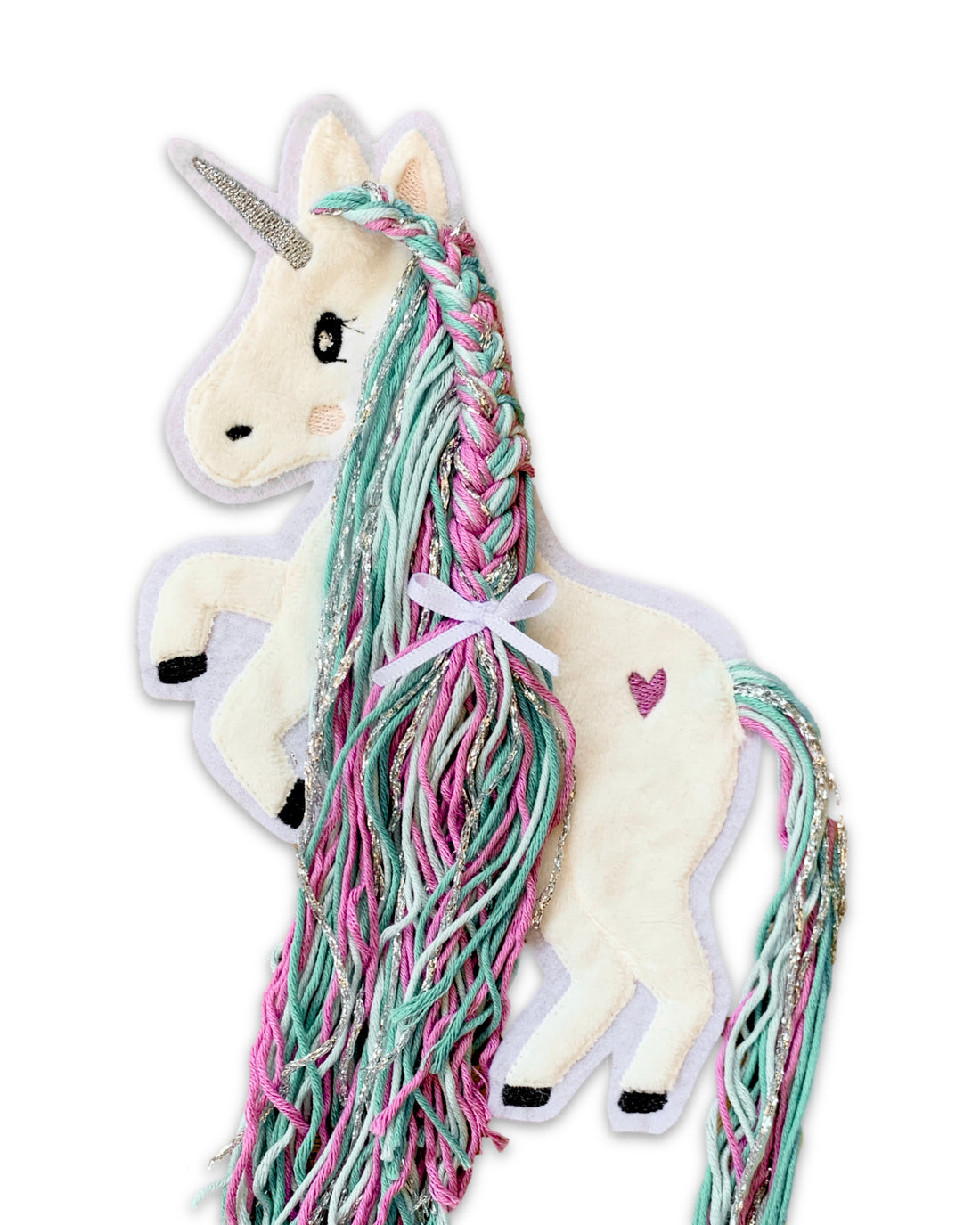 Applikation Einhorn "Ella" - Türkis/Lila