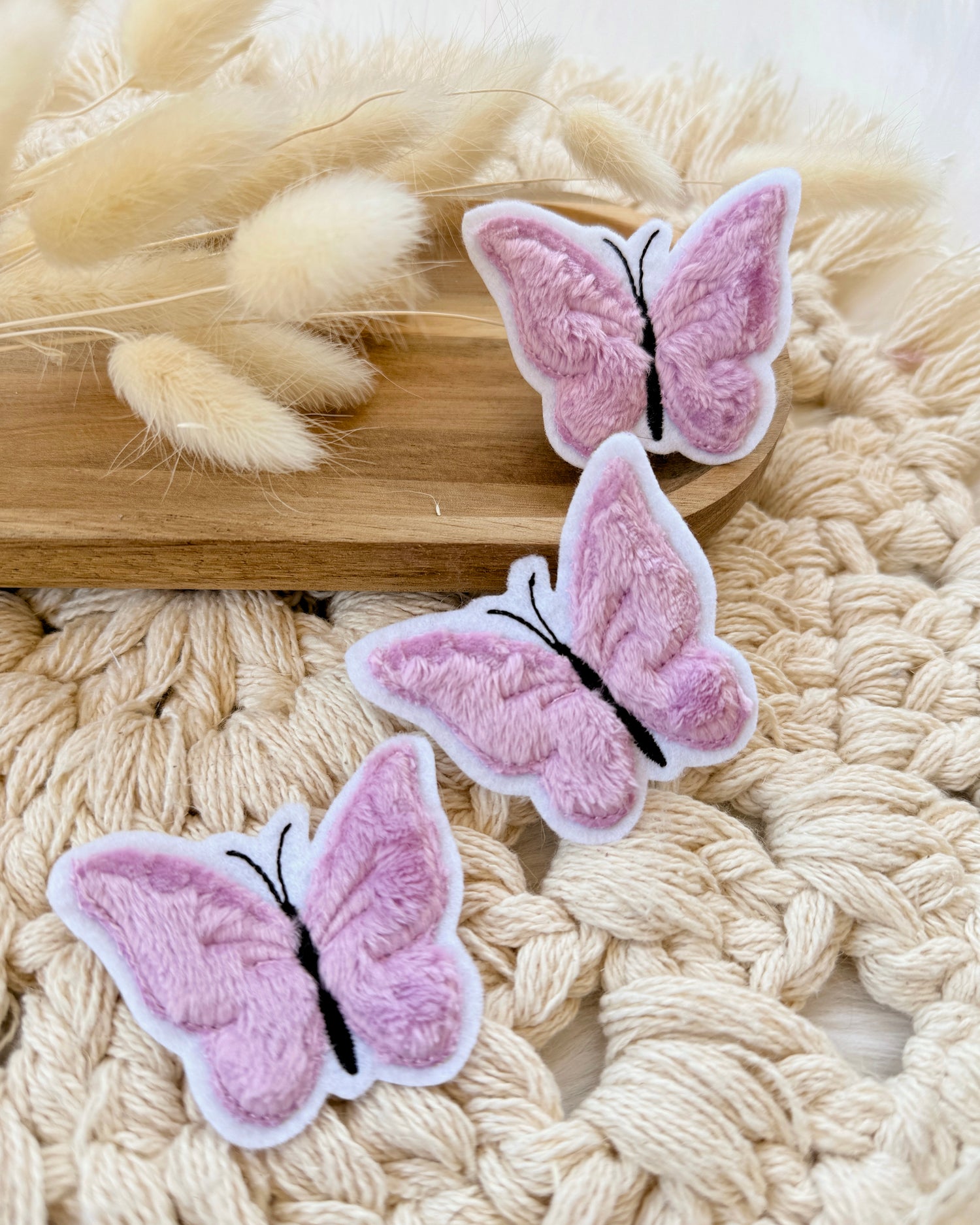 Applikation Schmetterling Lilac Plüsch