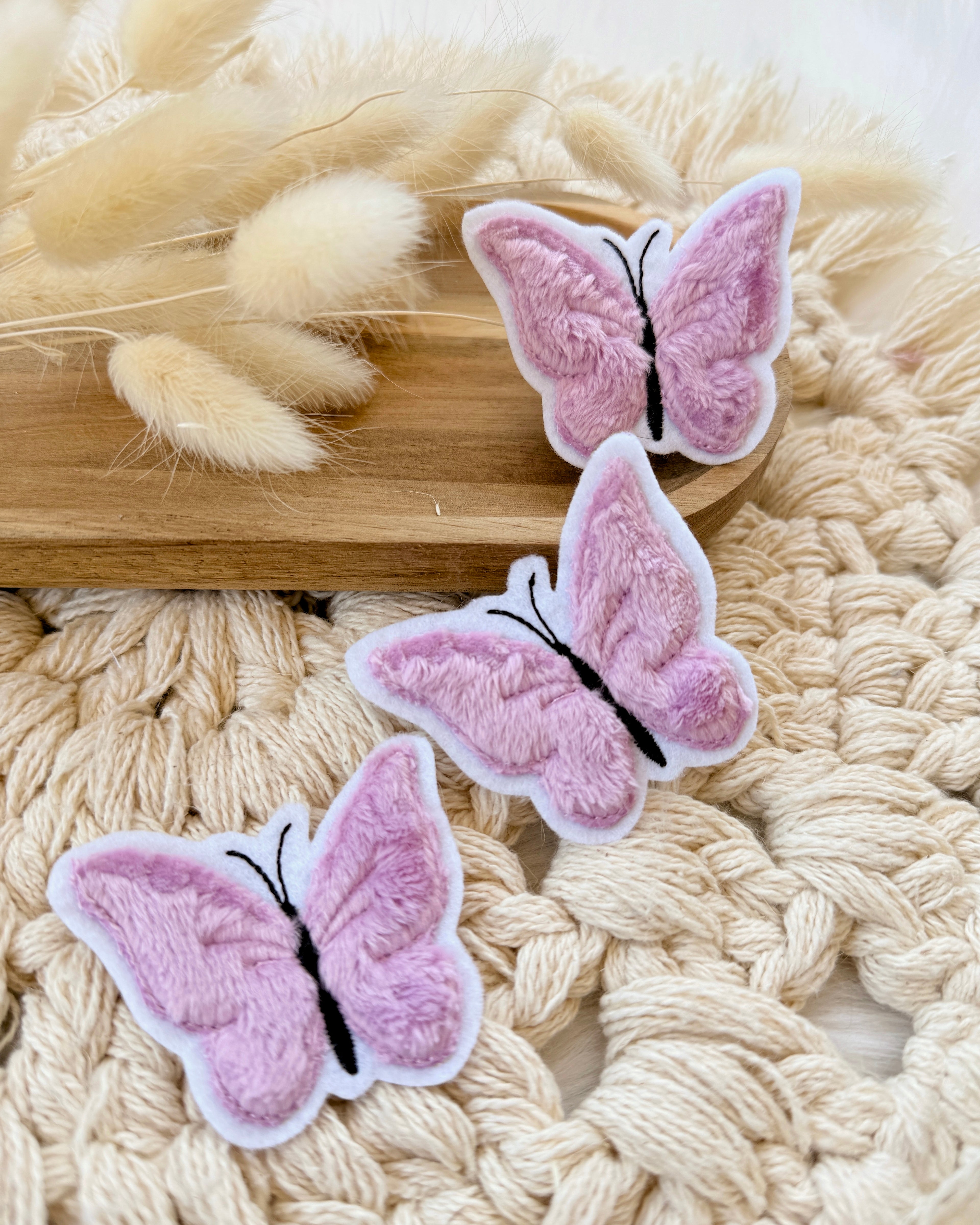 Applikation Schmetterling Lilac Plüsch