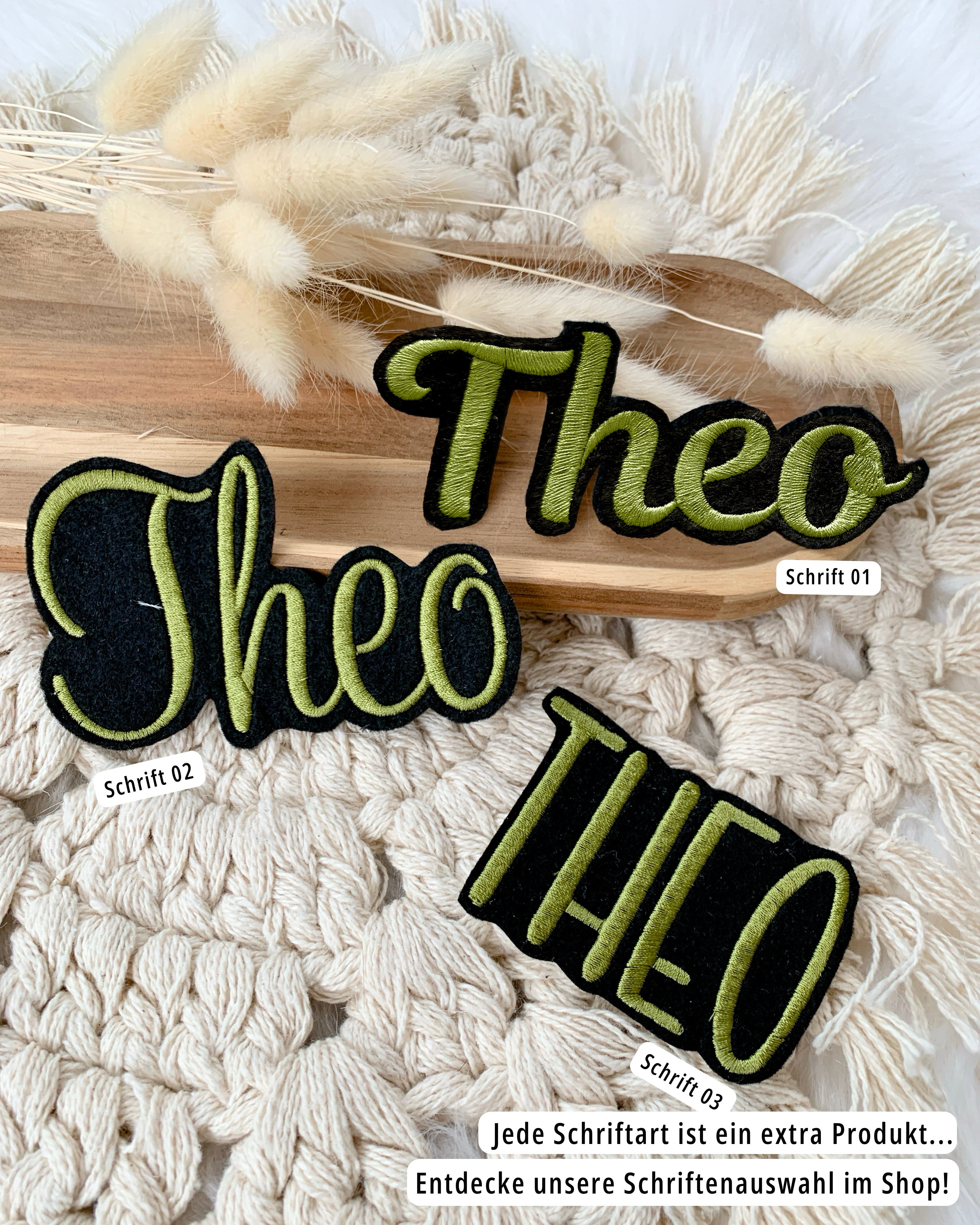 Schriftenübersicht schwarz