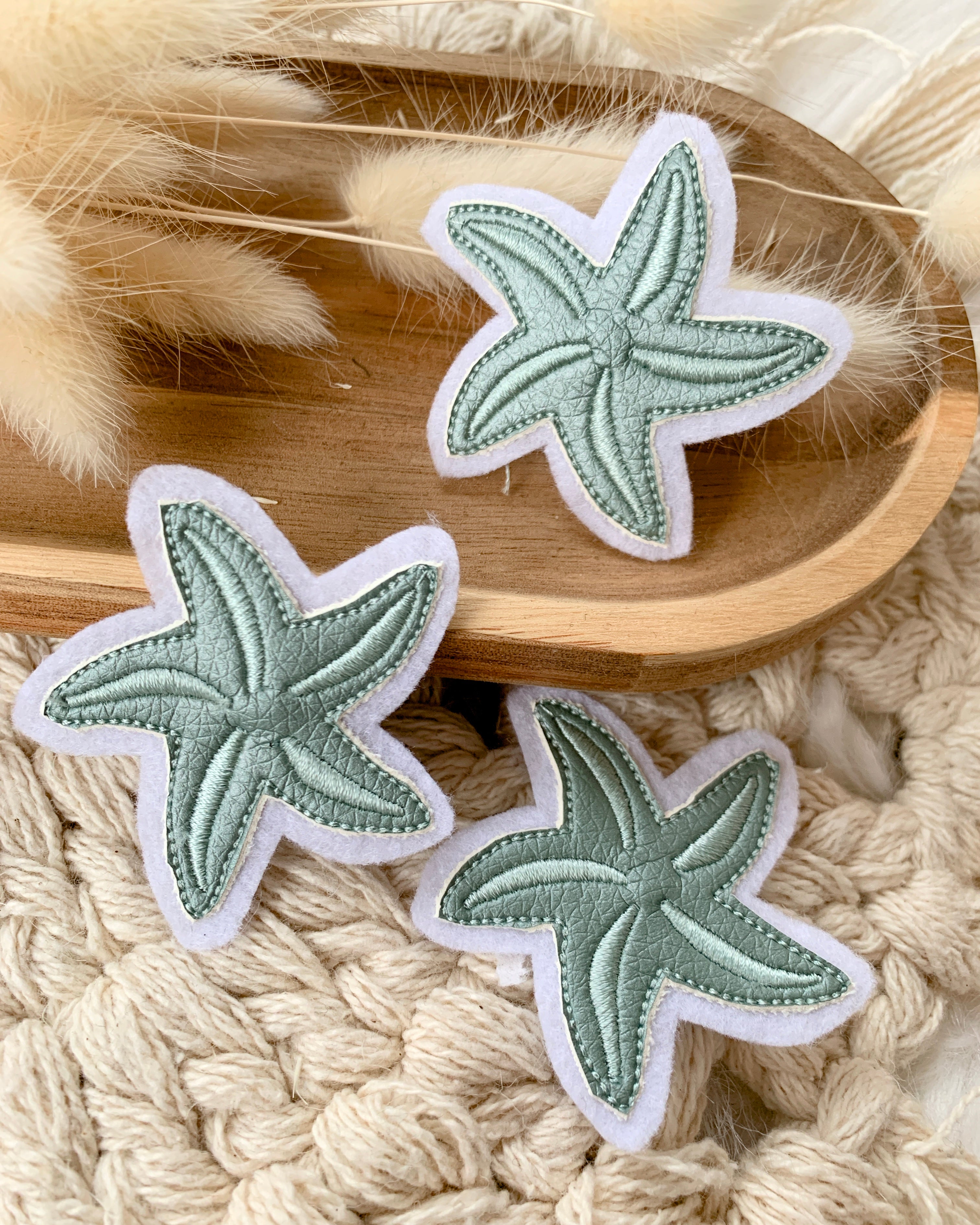 Applikation Seestern Kunstleder