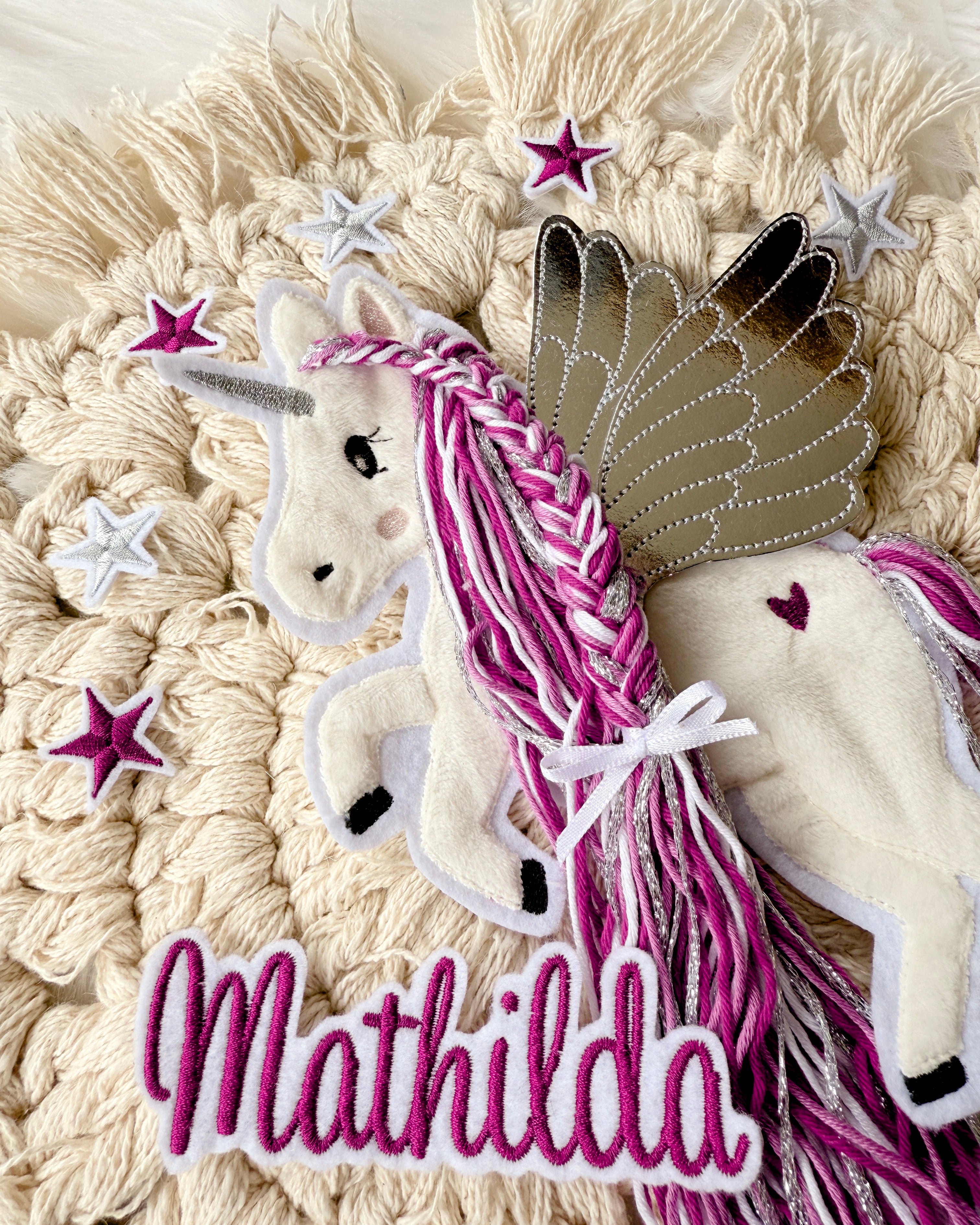 Pegasus Pink Bügelmotiv