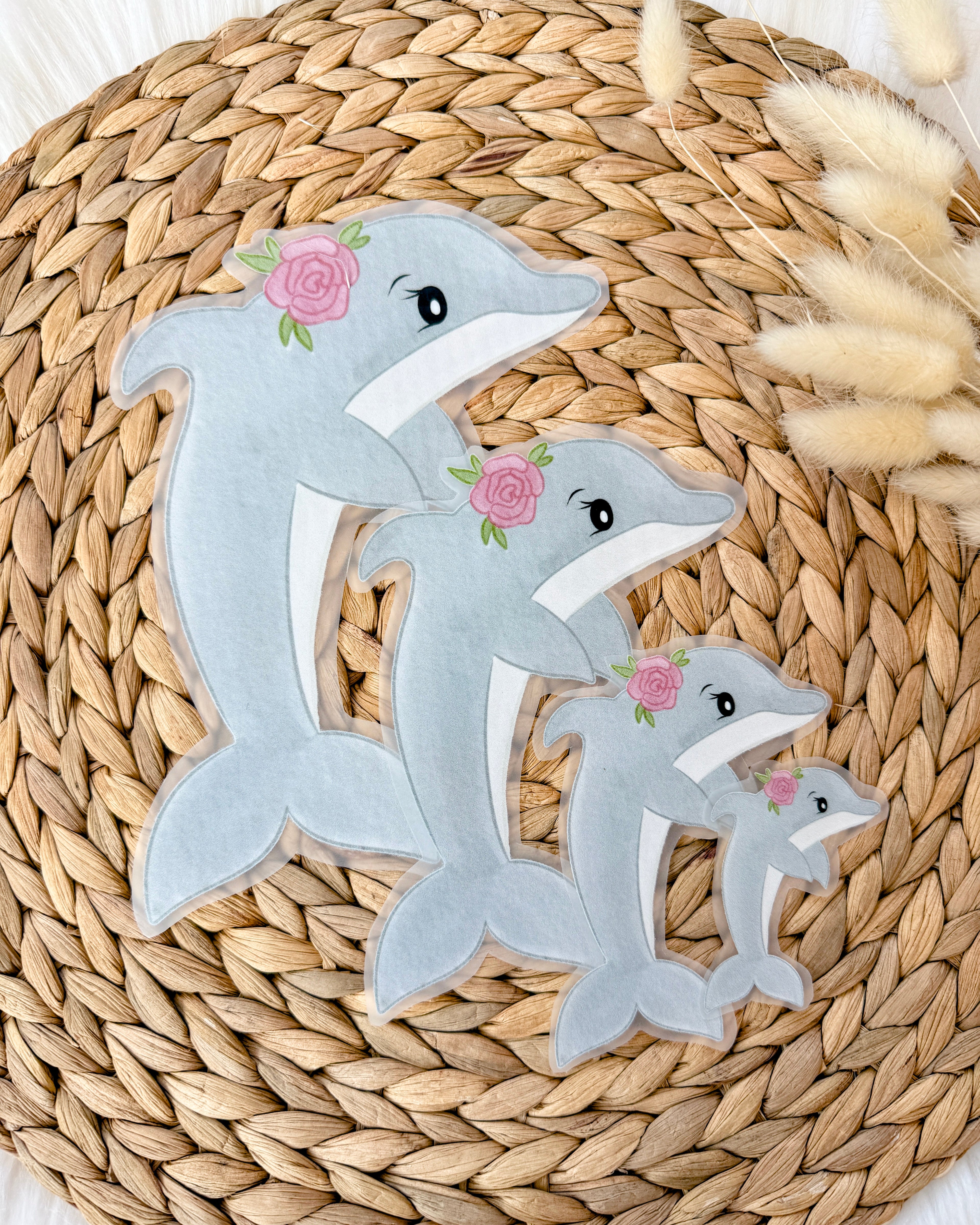 Bügelmotiv Delfin in 4 Größen