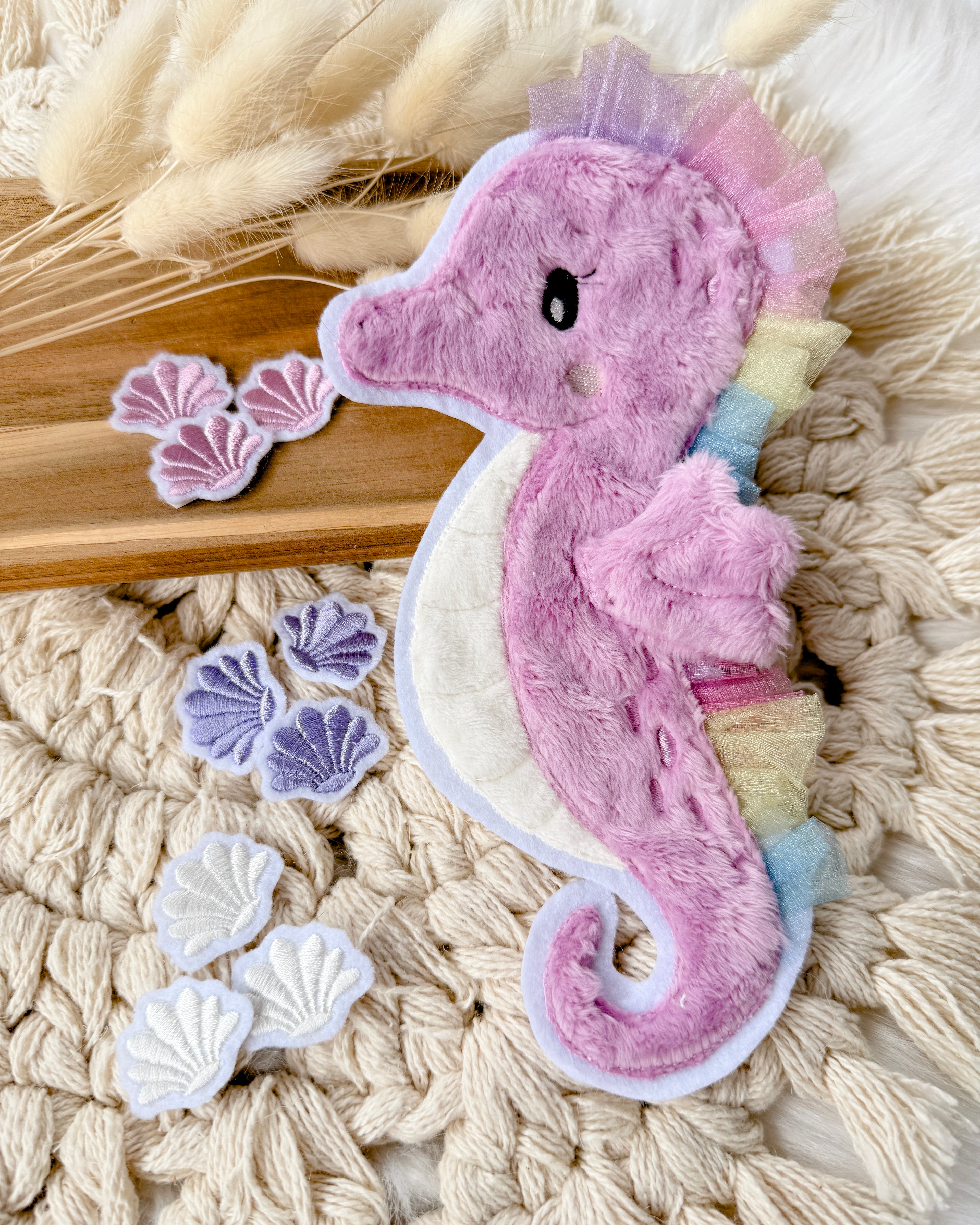 Applikation Seepferdchen "Susi" in Lilac