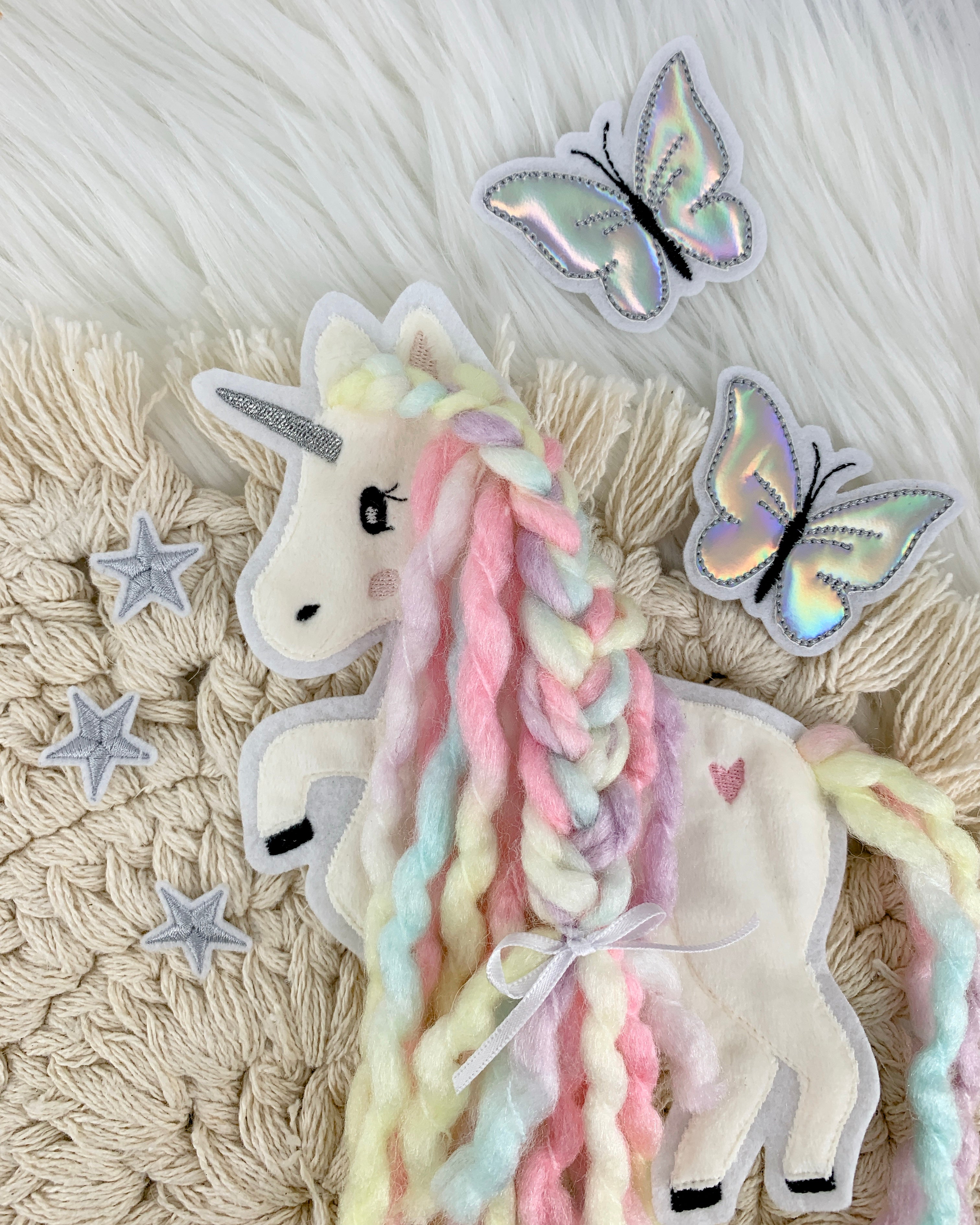 Applikation Einhorn regenbogen