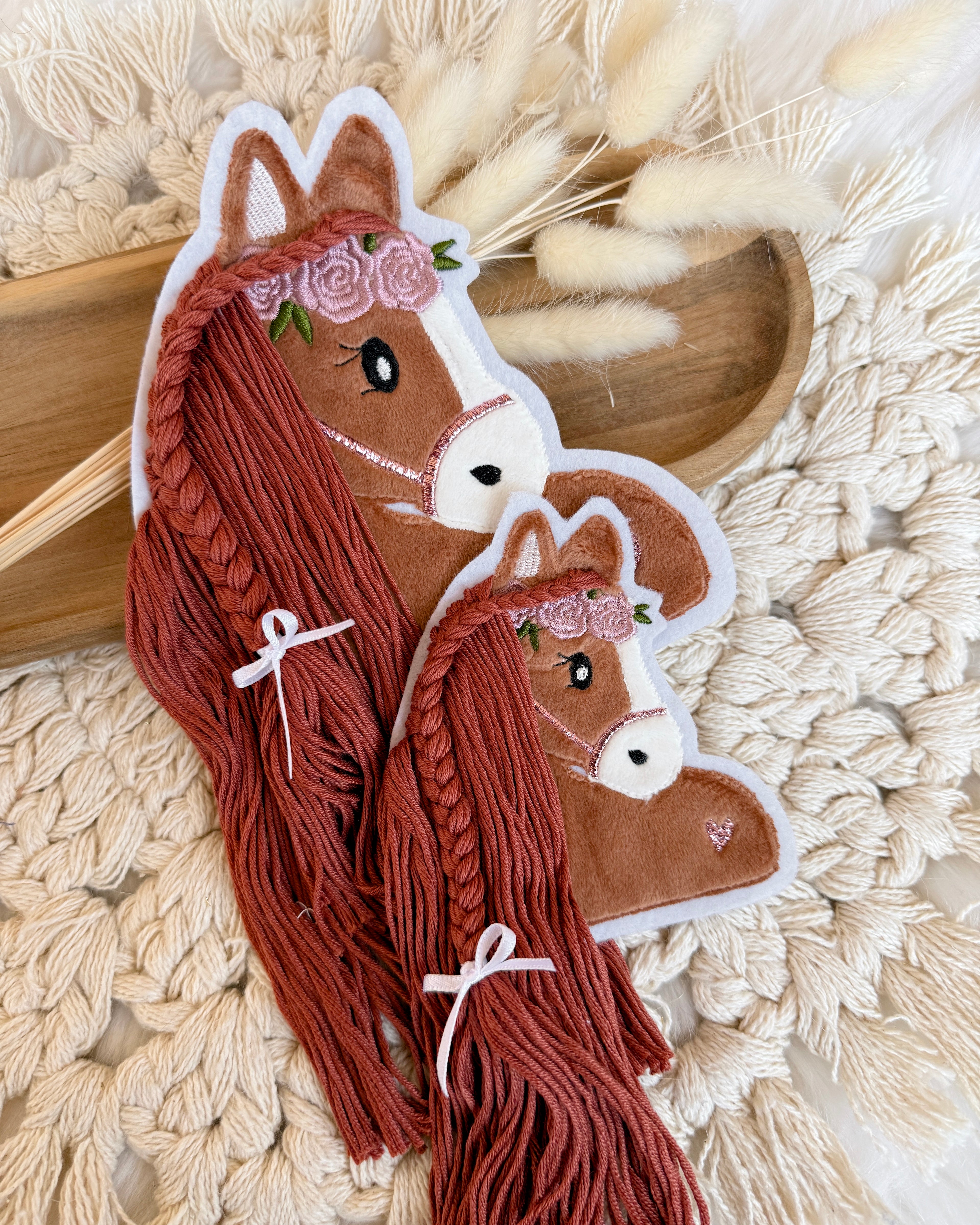 Applikation Pferd in Rotbraun