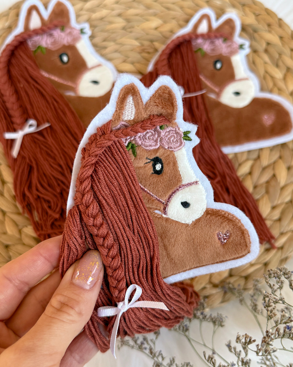 Rotbraunes Pferd Patch