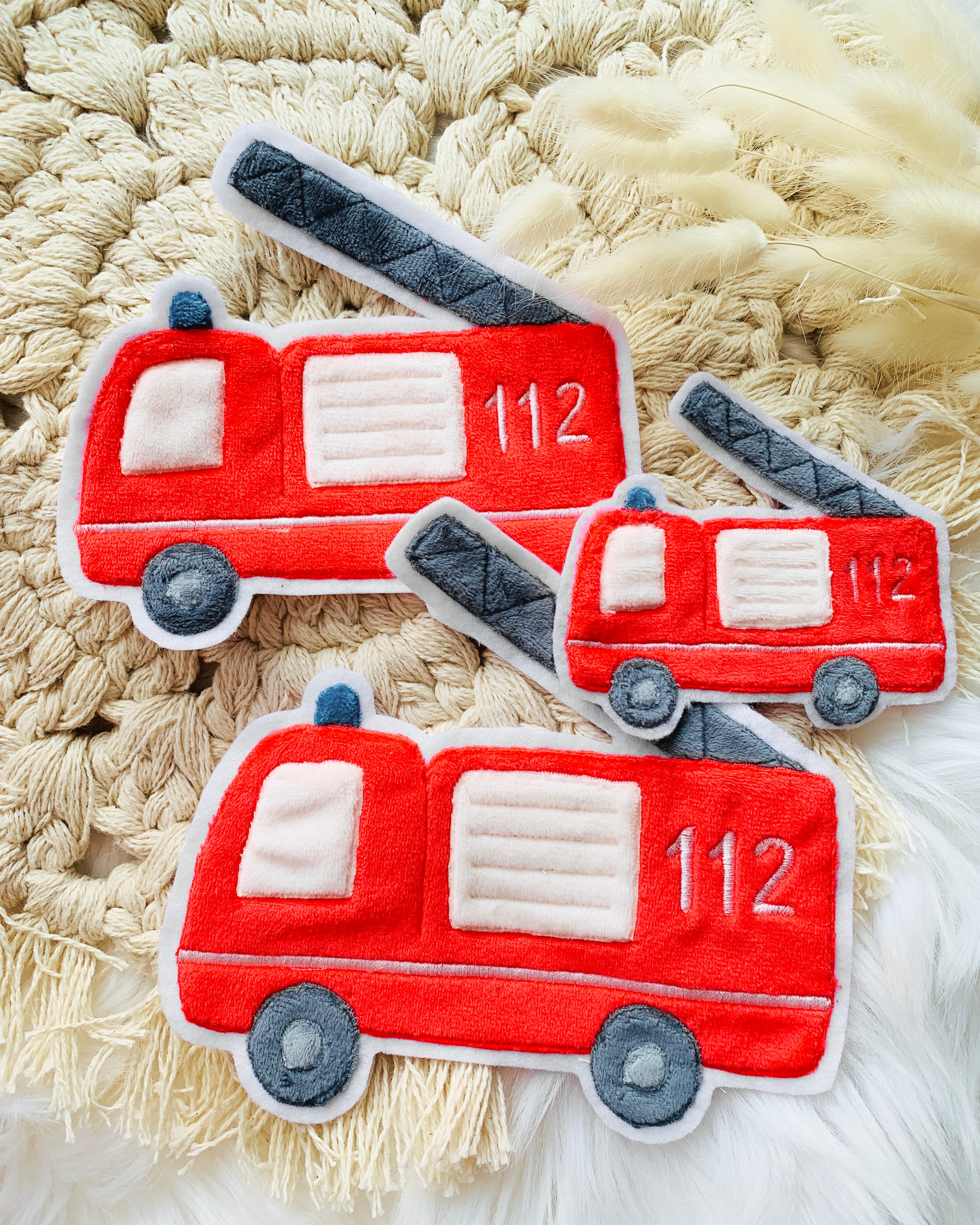 Applikation Feuerwehr "Franz" ohne Bügelfolie - ABVERKAUF