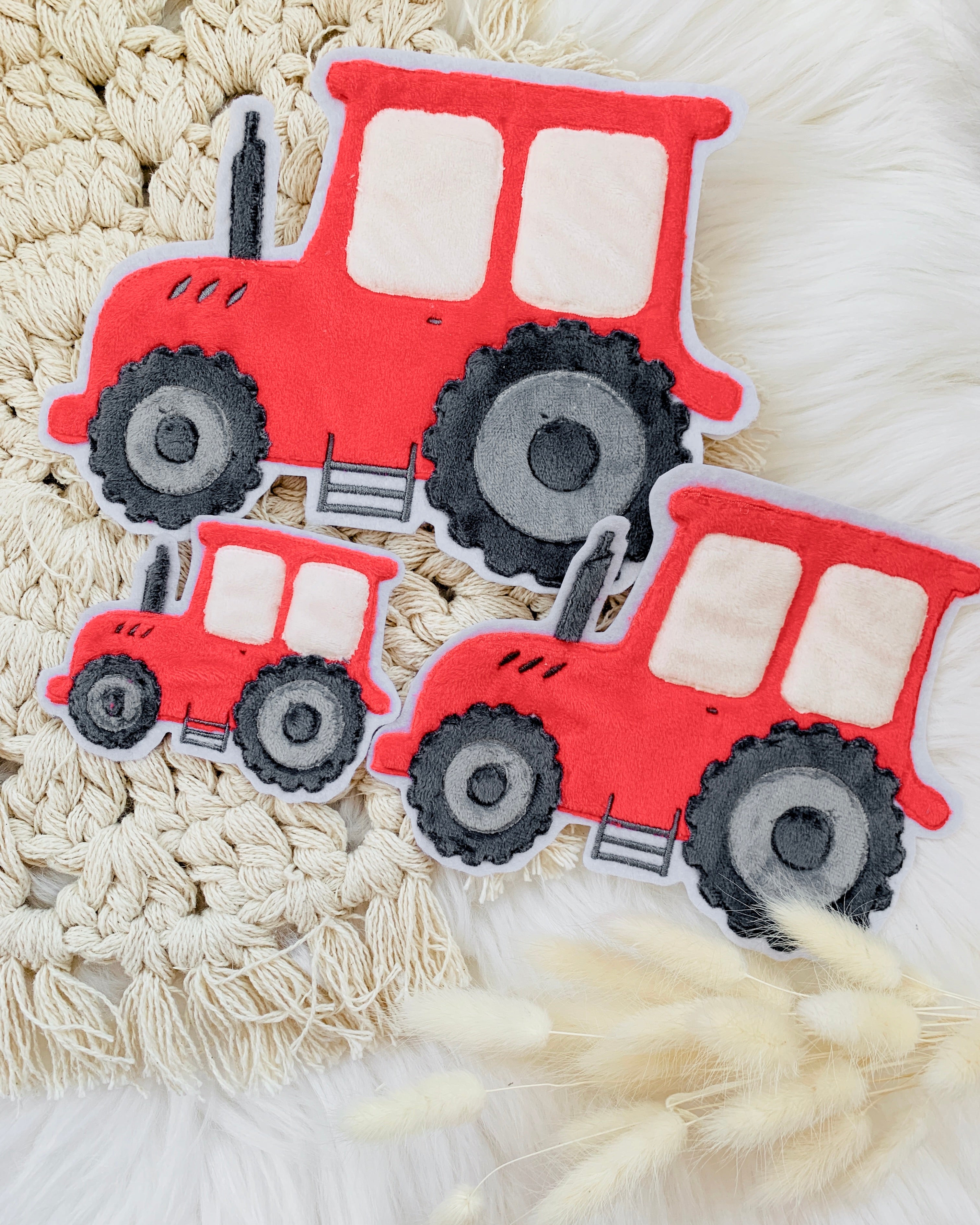 Applikation roter Traktor
