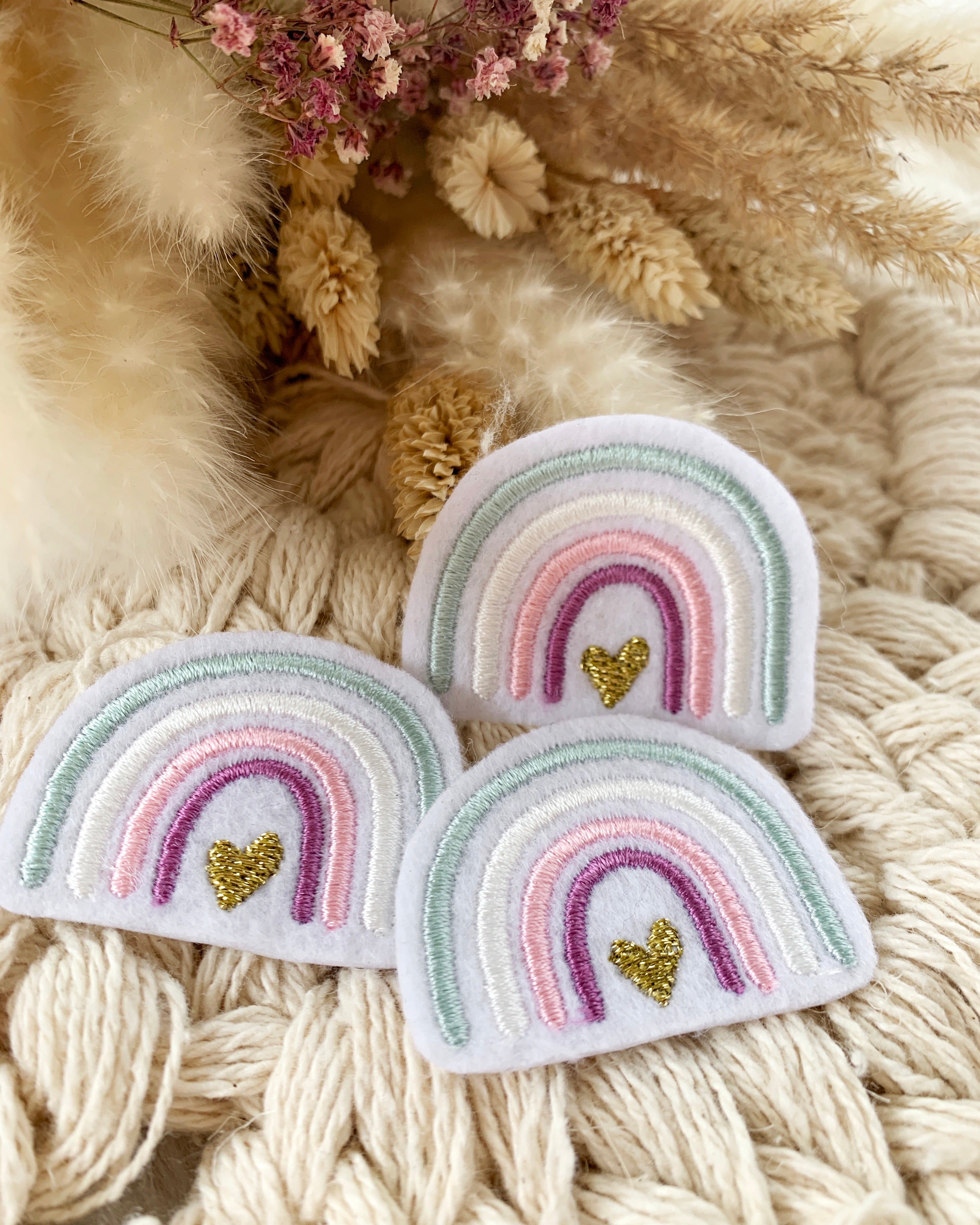 Mini Applikation Regenbogen "Rosa"