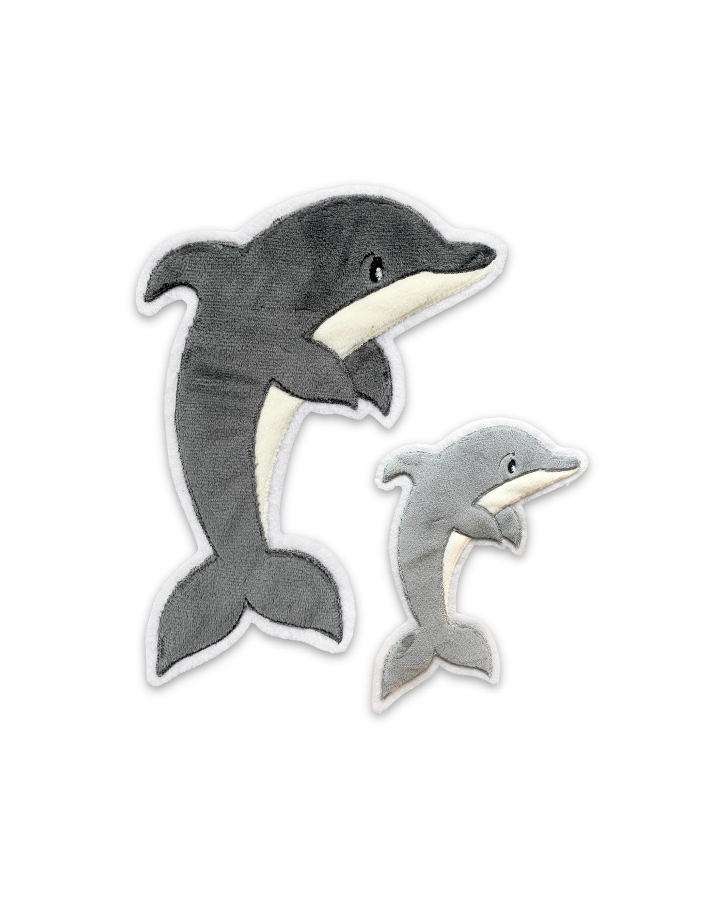 Applikation Delfin "Daisy" in Grau