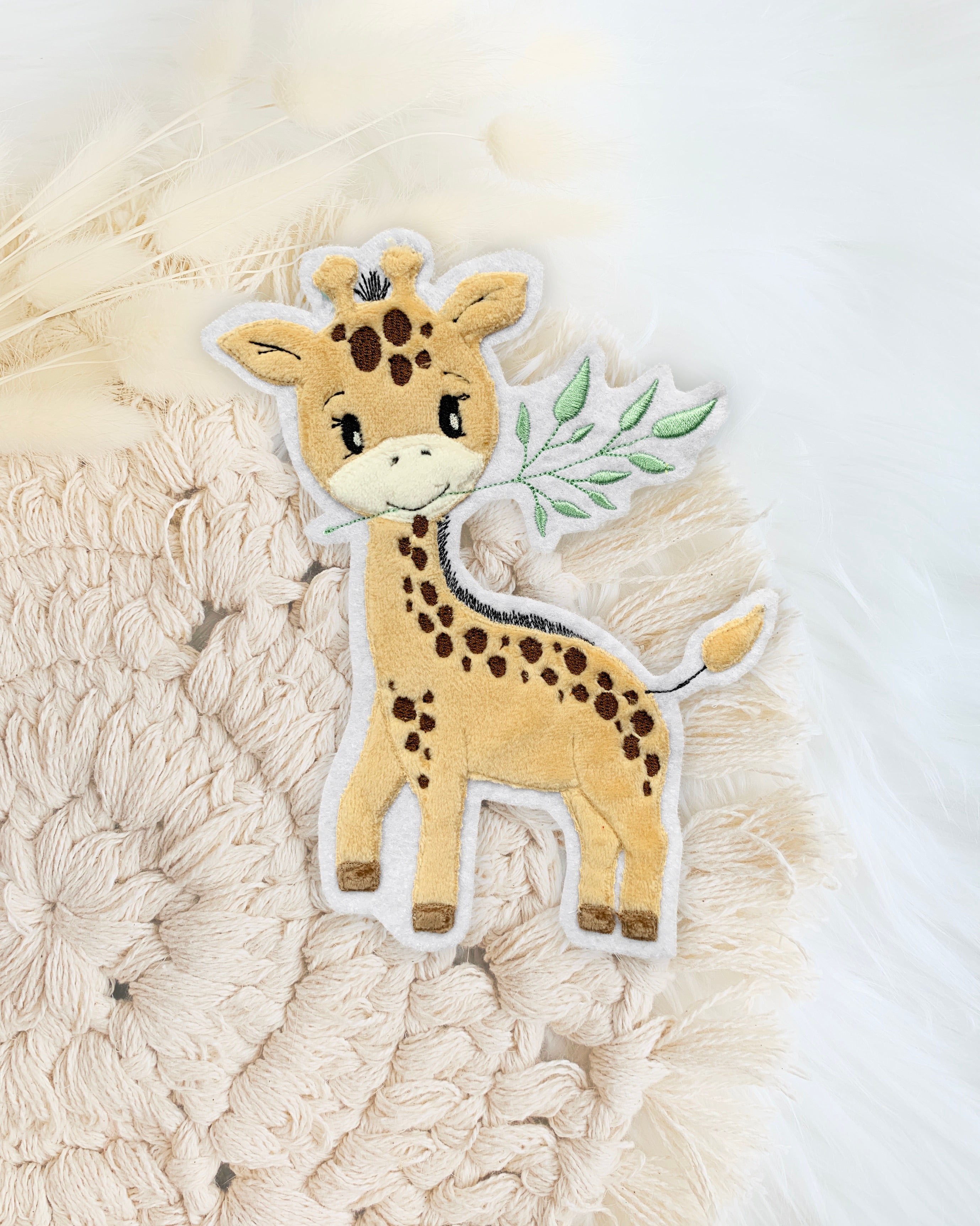Applikation Giraffe "Gabi" ohne Bügelfolie ABVERKAUF