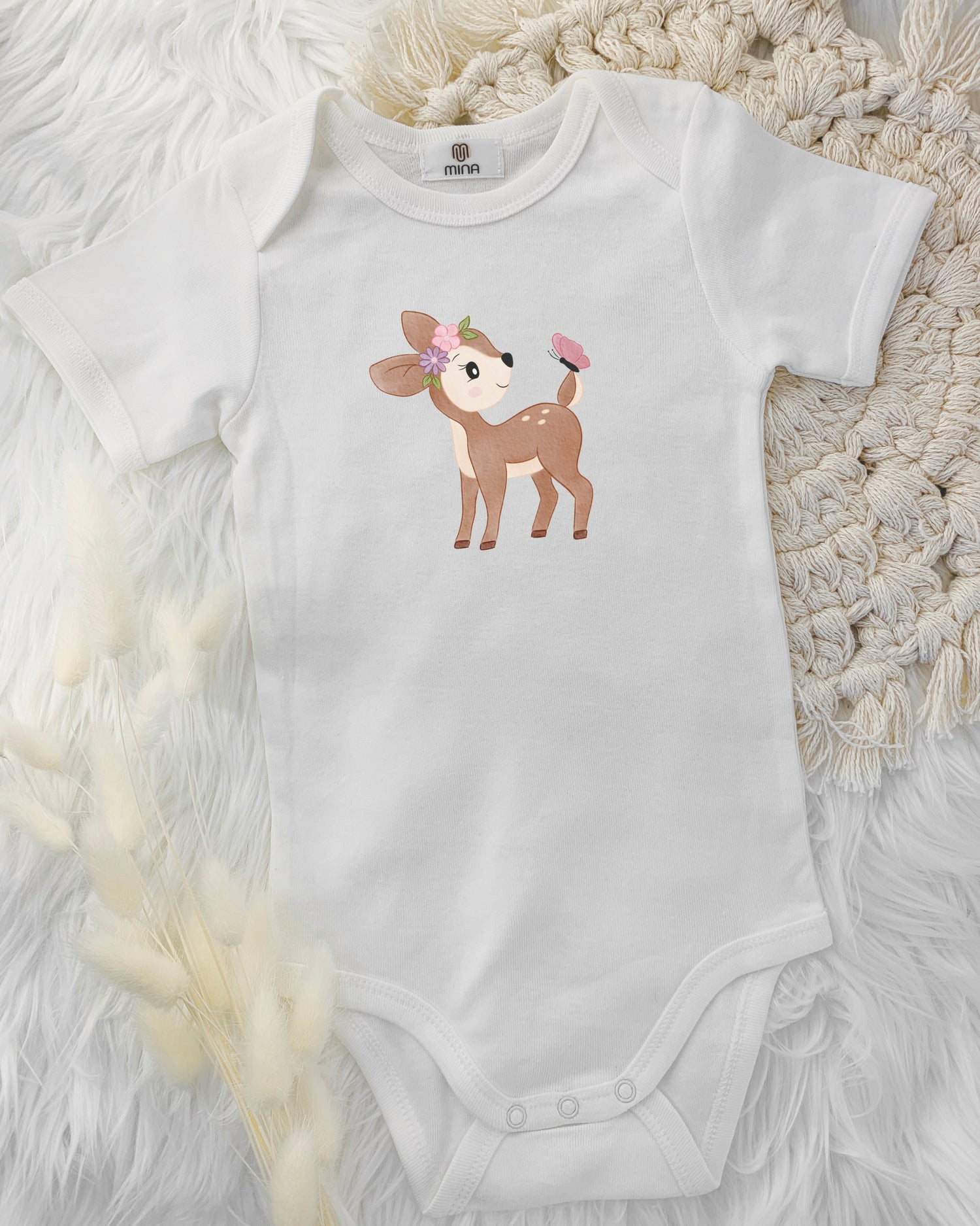 Baby Body Rehkitz Bügelpatch