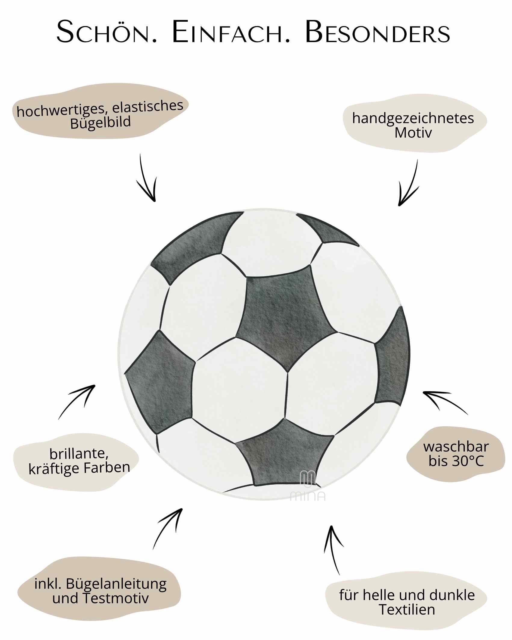 Bügelpatch Fußball Vorteile