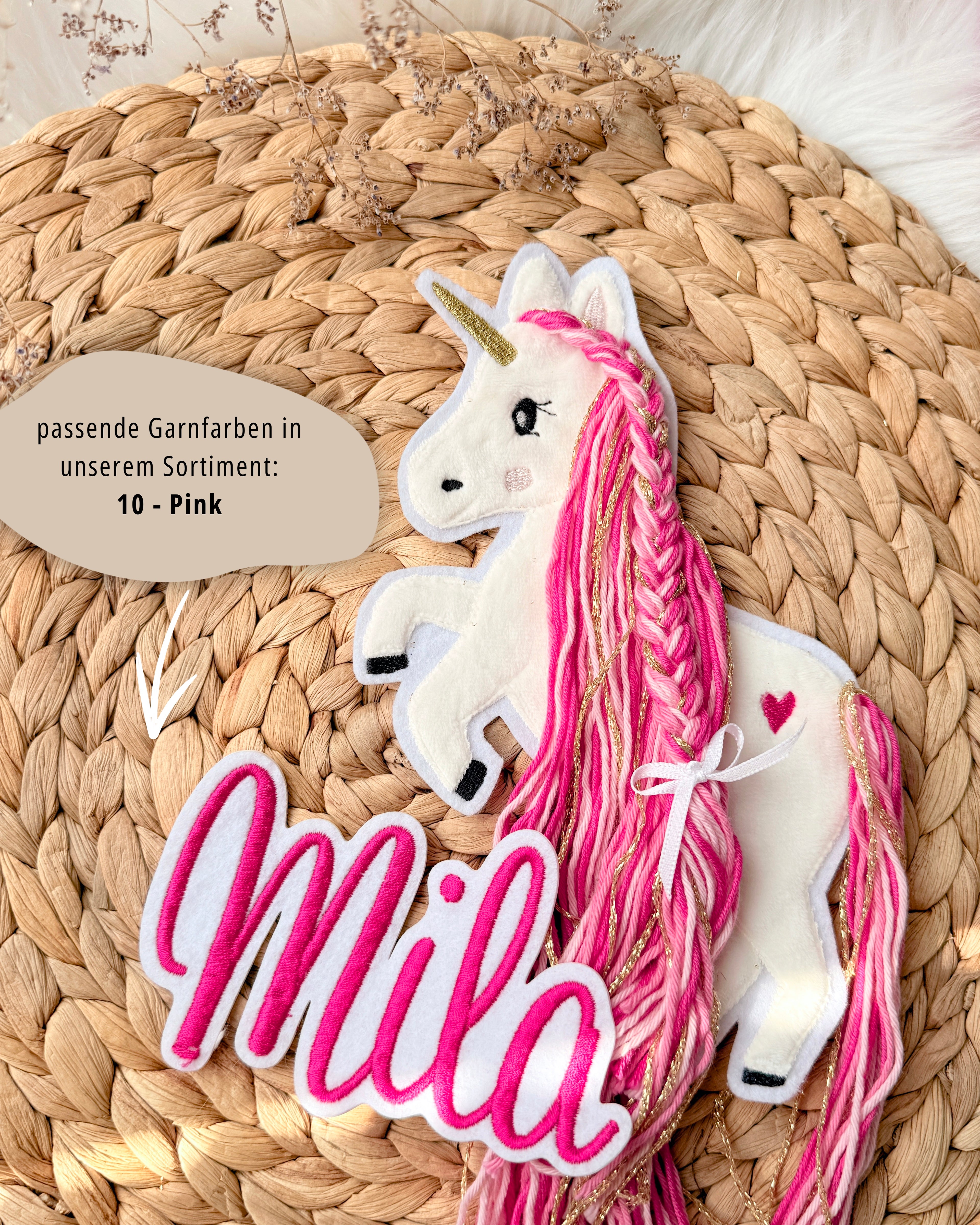 Patch Einhorn Pink