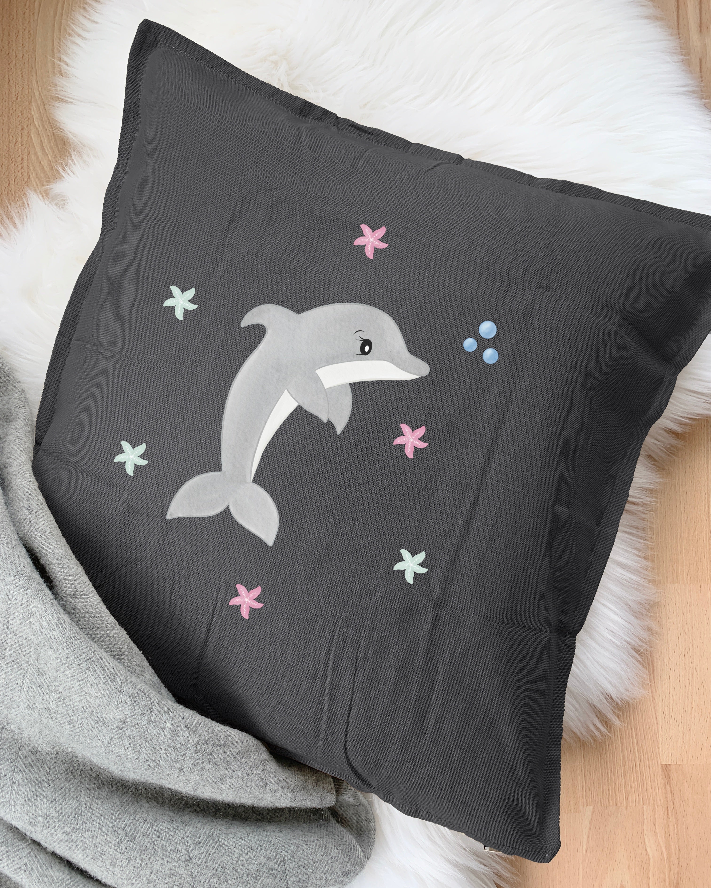 Seesterne und Delfin Bügelmotive