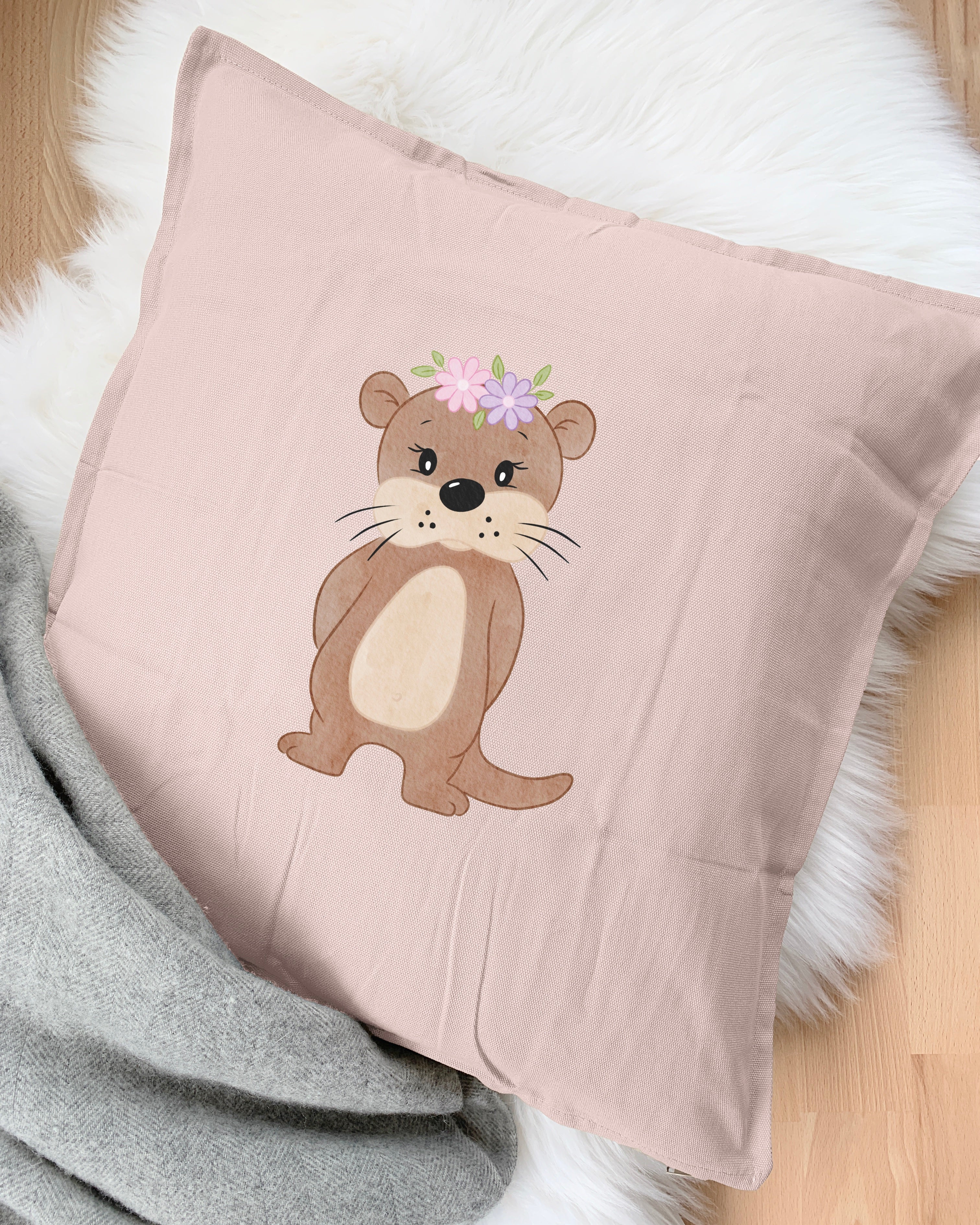 DIY Kissen mit Bügelbild Otter