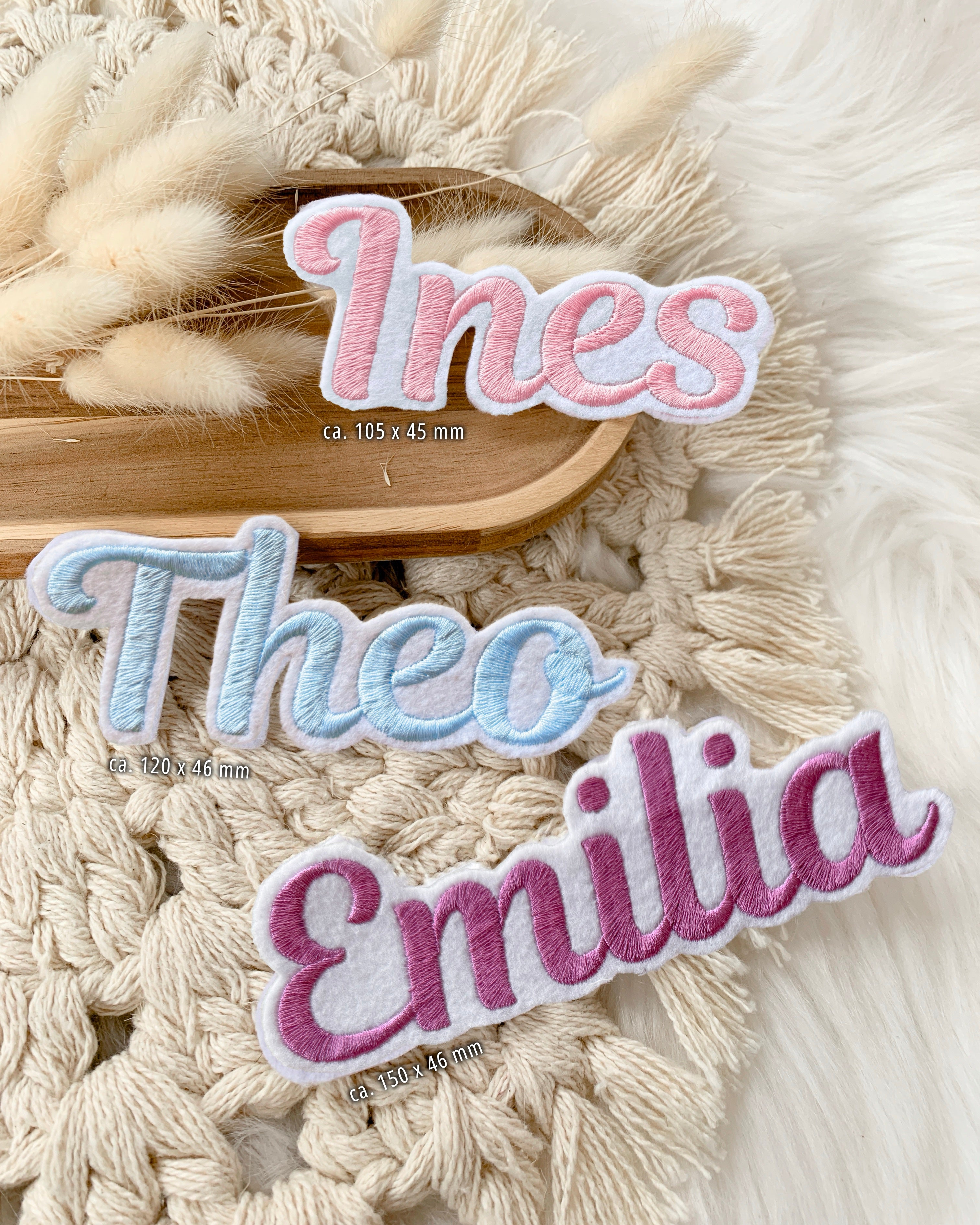 Maße Namensapplikationen