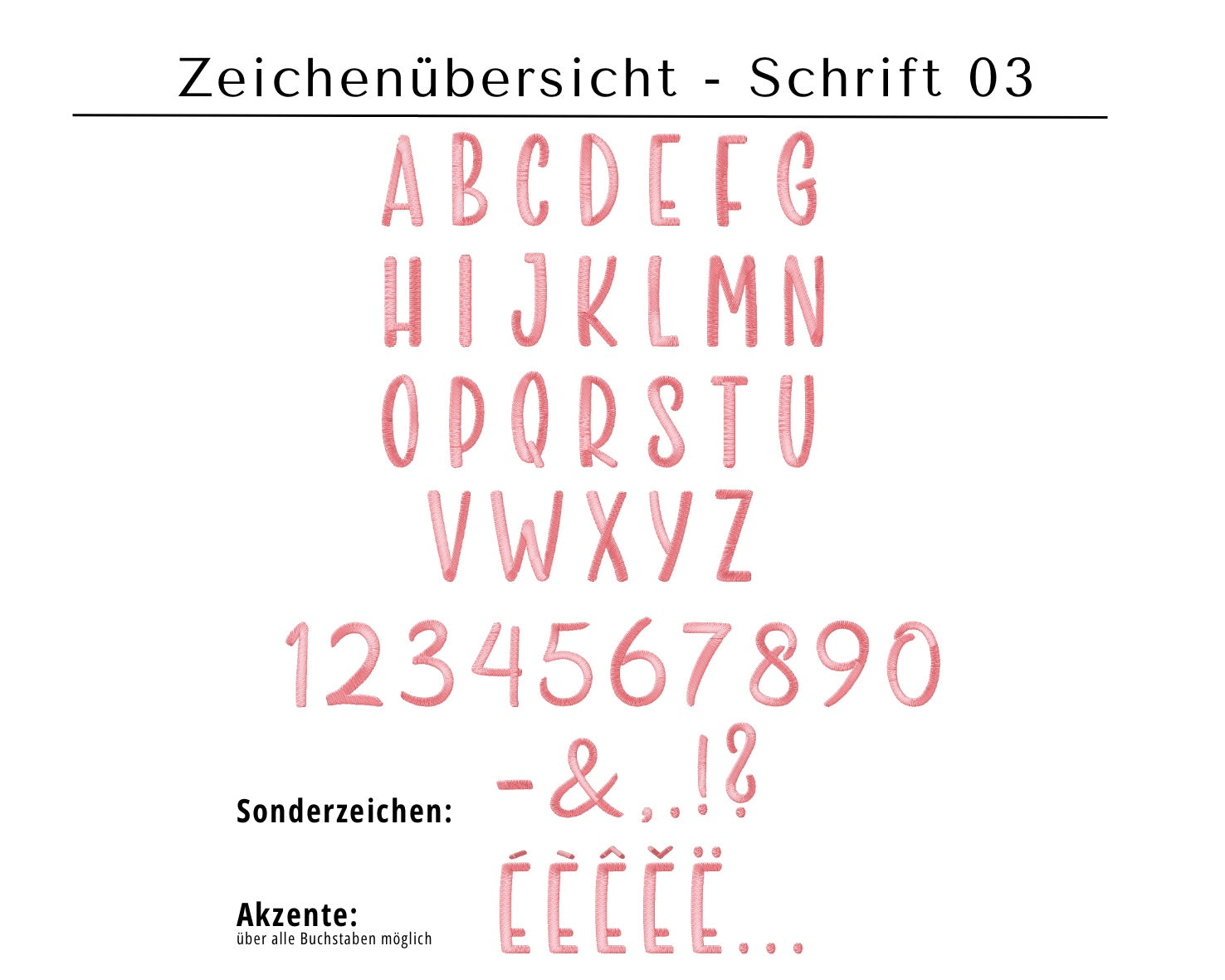Buchstabenübersicht Schrift 03