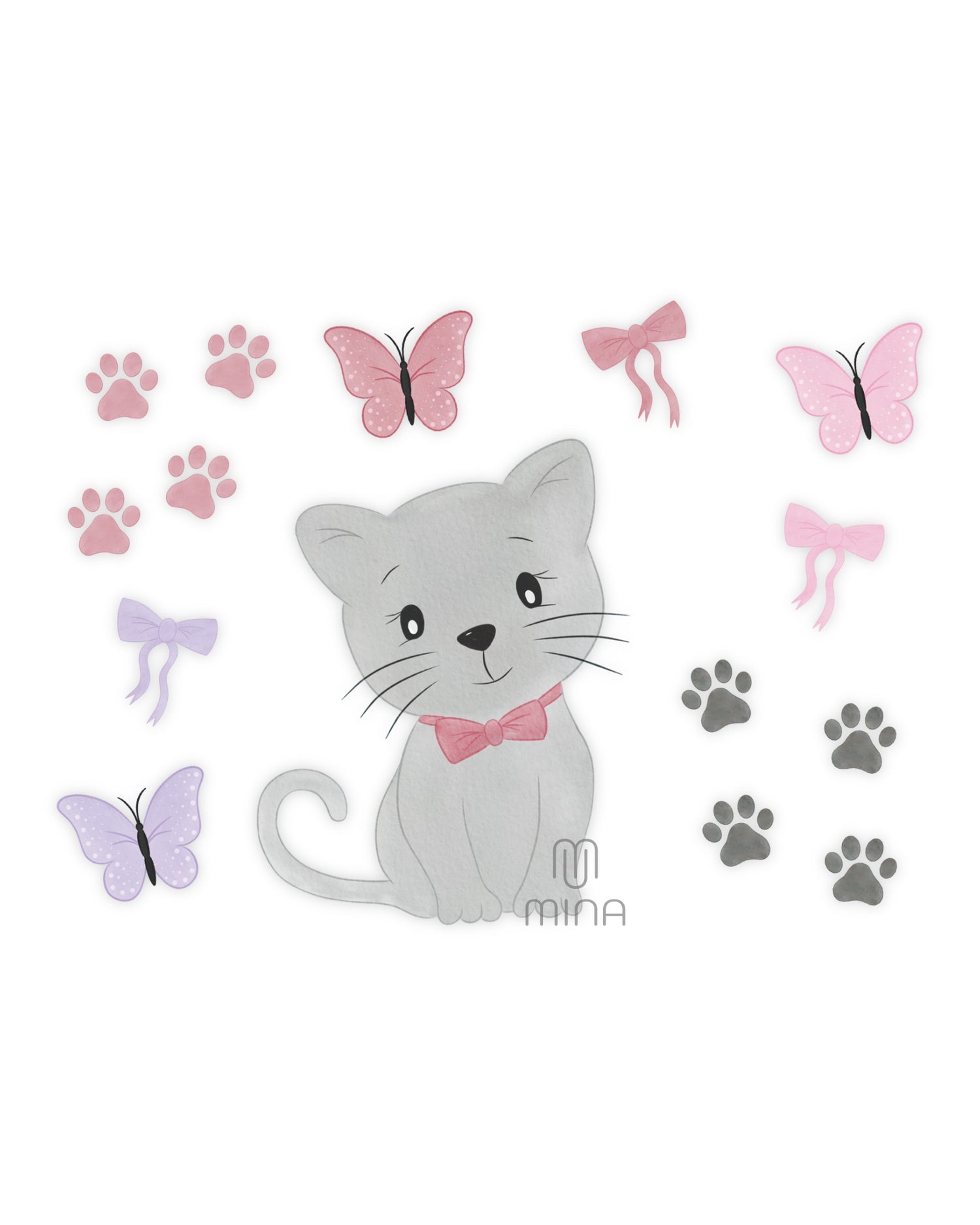 Rub On Sticker Katze