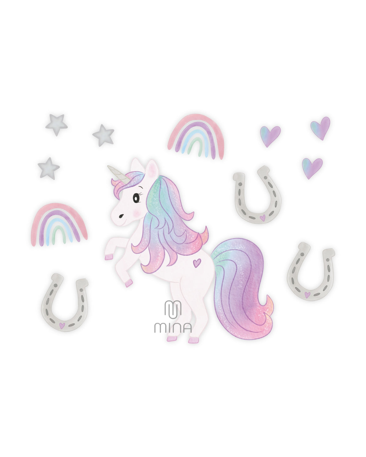 Rub On Einhorn Sticker