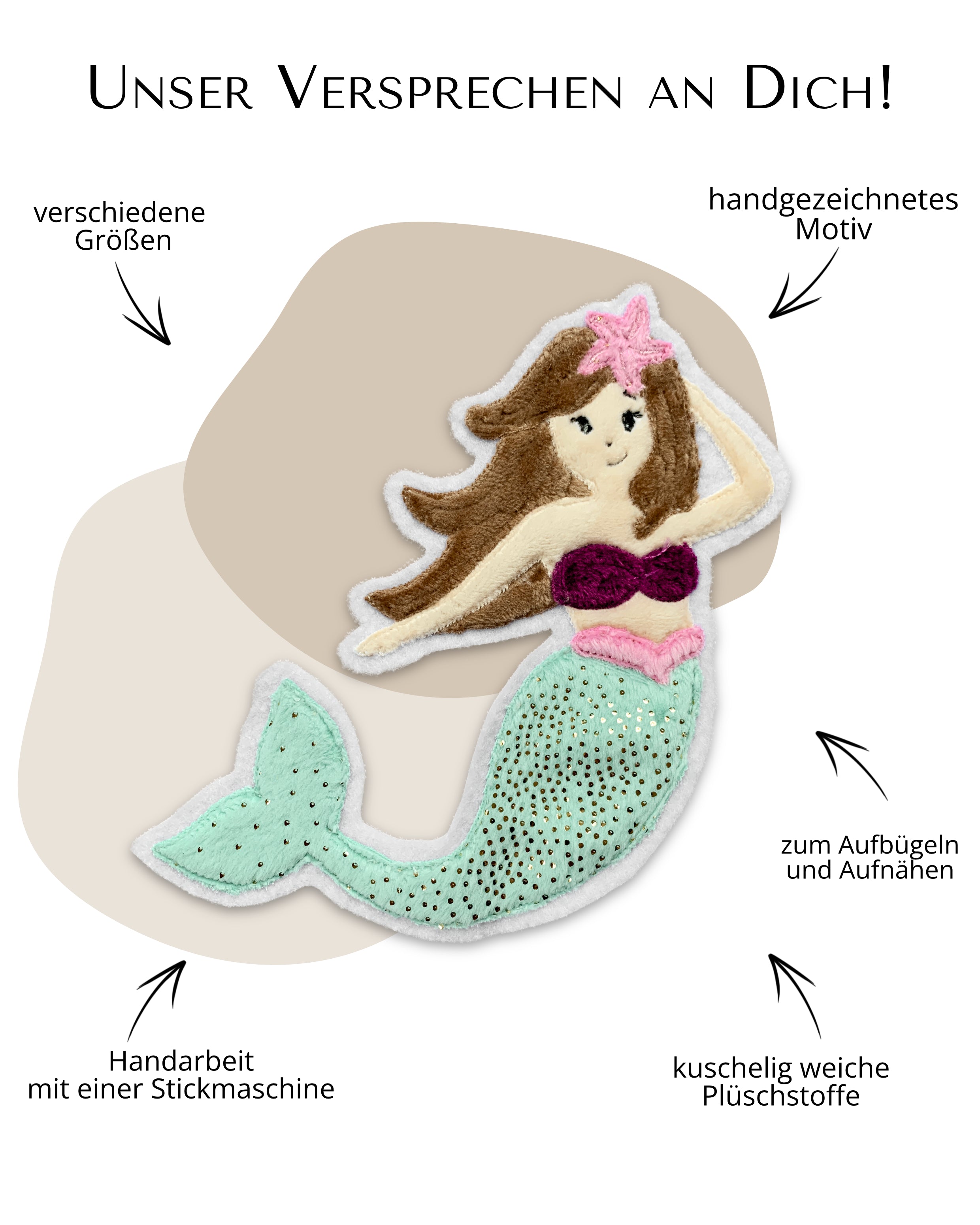 B-WARE - Applikation Meerjungfrau "Merle"