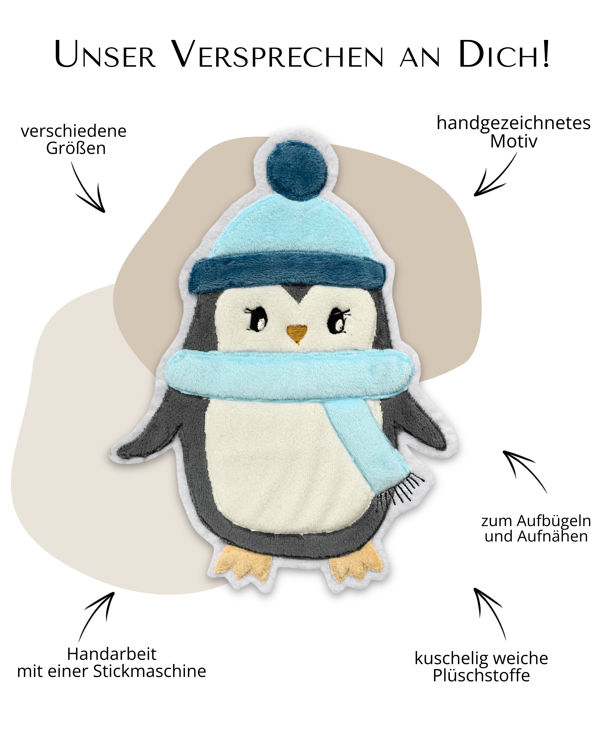 Applikation Pinguin "Pitt"