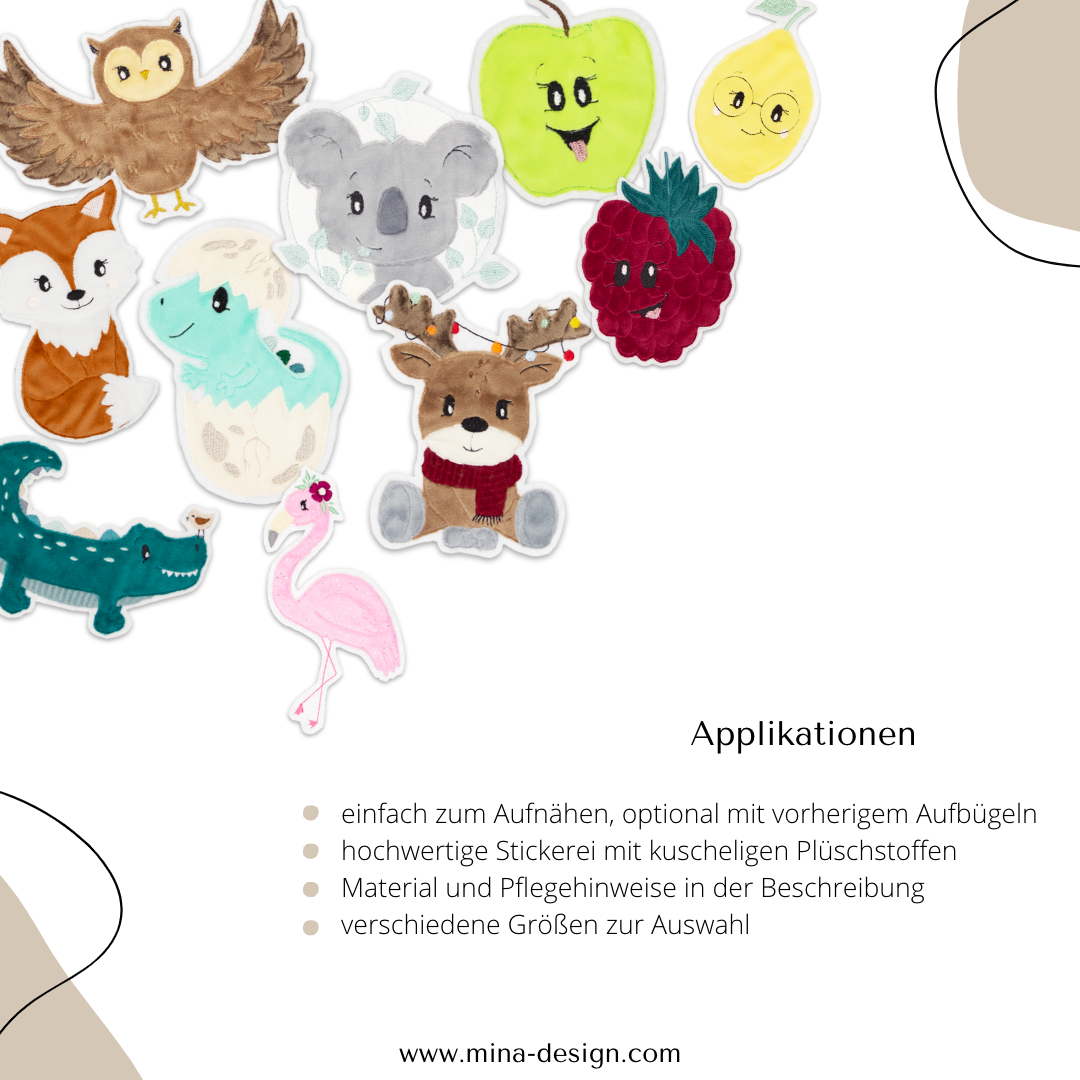 Applikation Giraffe "Gabi" ohne Bügelfolie ABVERKAUF