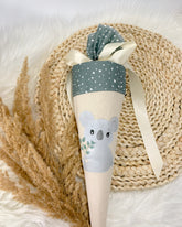 Bügelbild Schultüte Koala