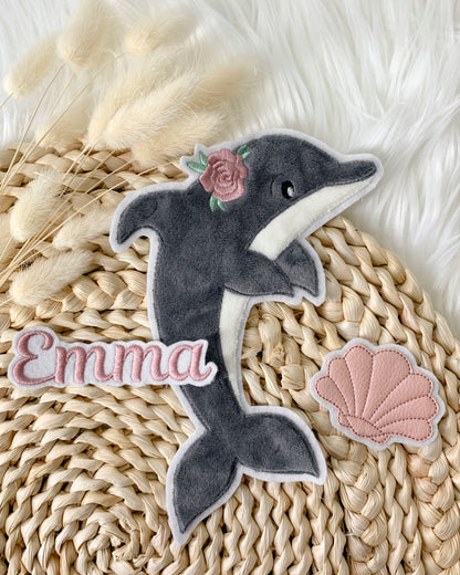 Patches für Schultüte Delfin