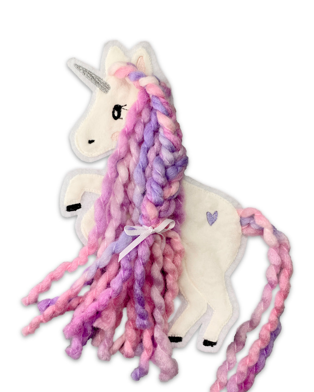 Applikation Einhorn Lila Rosa