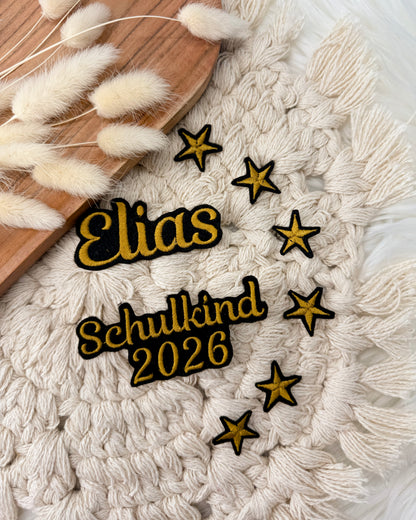 Patches Mini Sterne Senf Gold