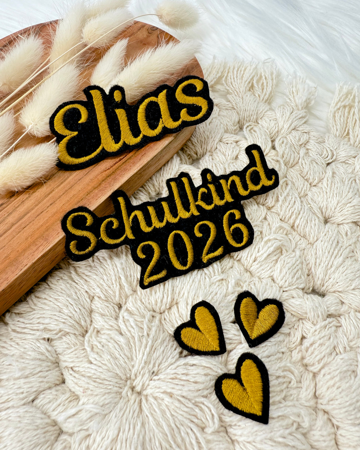 Filz schwarz Herz