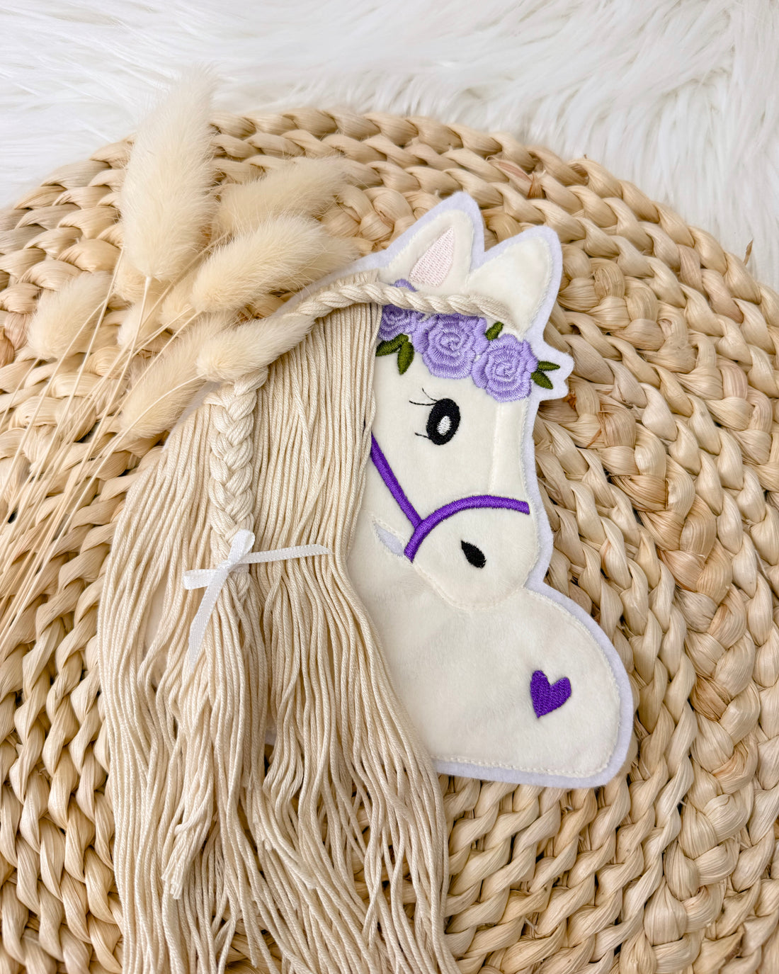 Patch Schimmel Pferd Lila weiß
