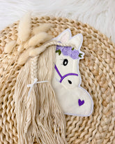 Patch Schimmel Pferd Lila weiß