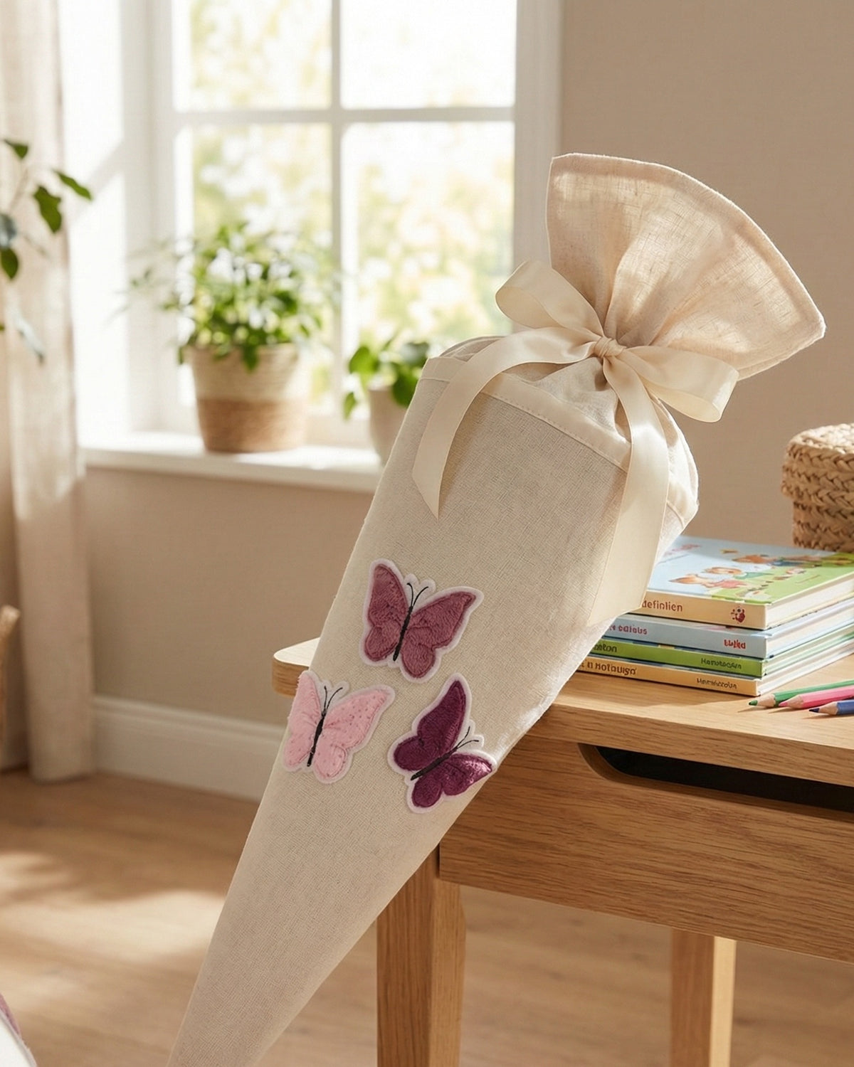Schultüte mit Patch Schmetterling