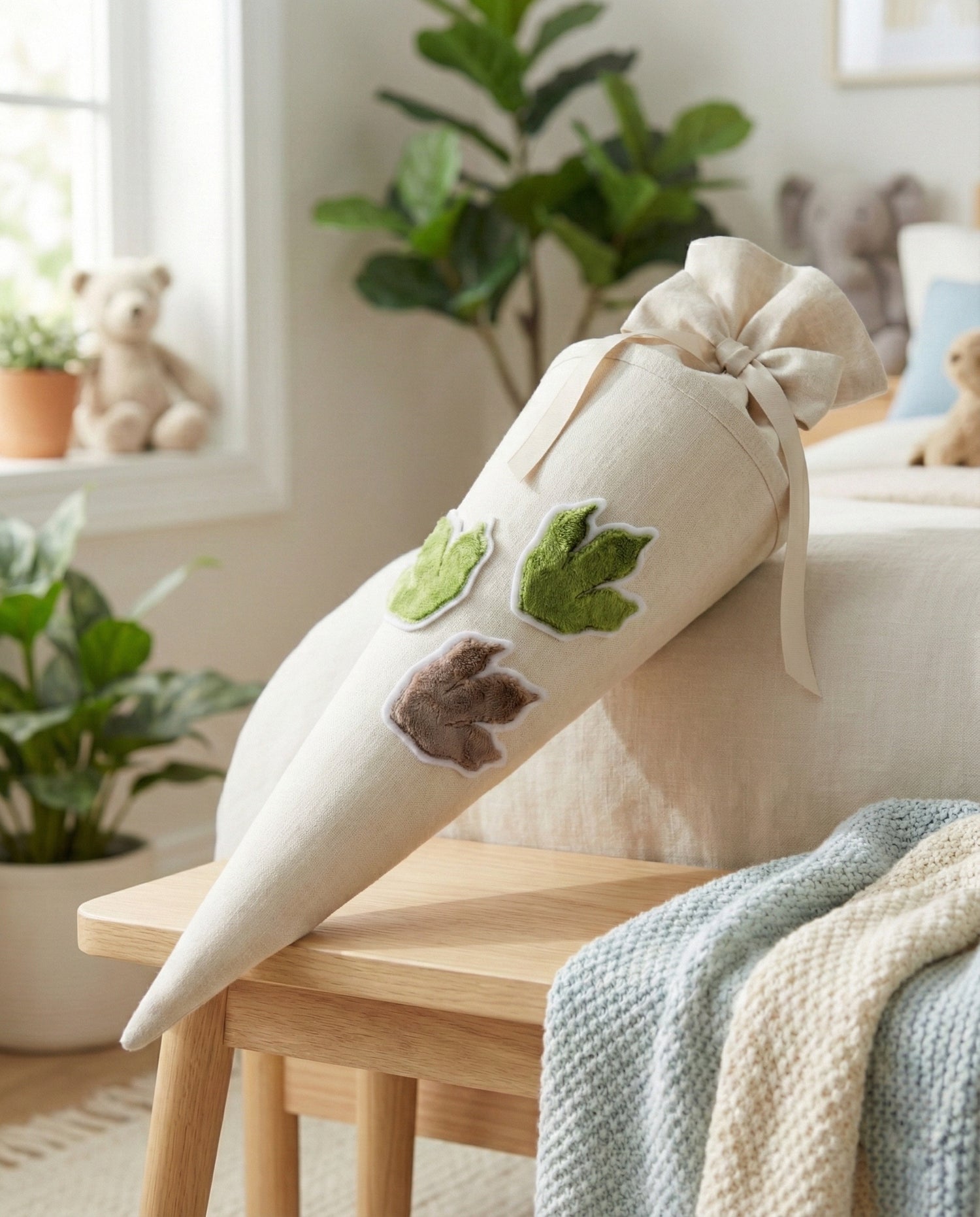 Schultüte mit Dinotatzen Patches