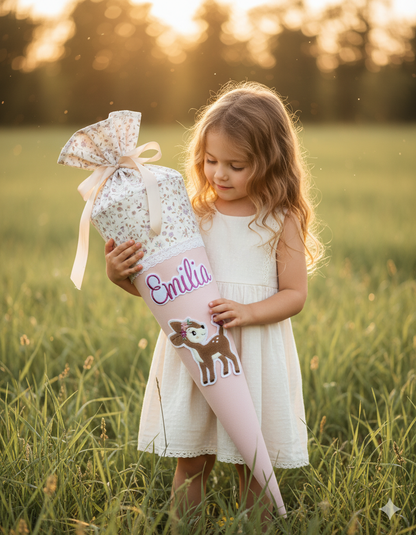 Applikation Rehkitz "Rita" im Kranz