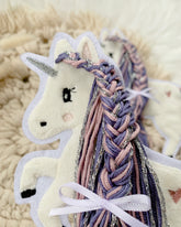 Applikation Einhorn mit Wollmähne