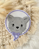 Applikation Katze Lila Lavendel