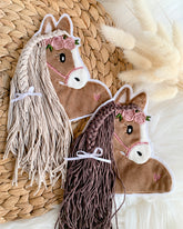 Applikation Pferd Beige Rosa