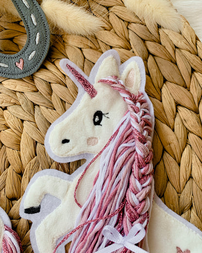 Aufnäher Einhorn Rosegold